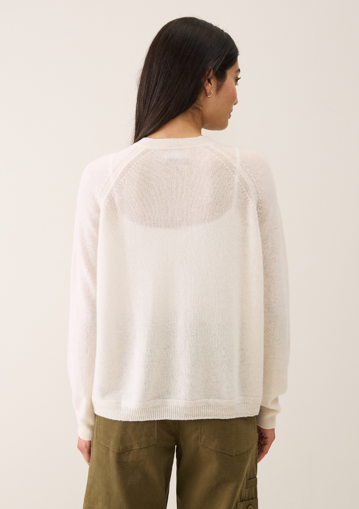 Featherweight Cardigan in Snow White