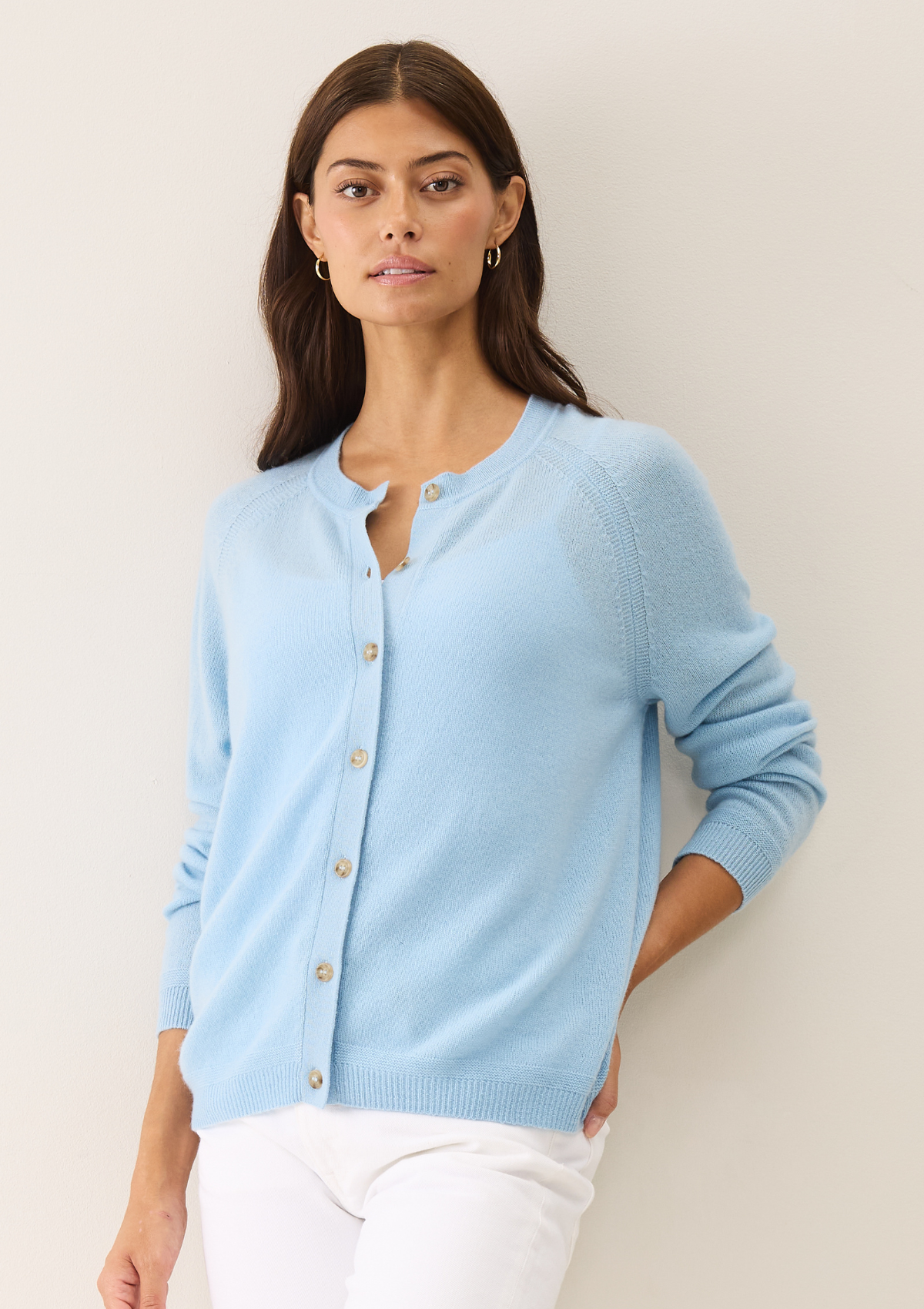 Featherweight Cardigan in Still Blue