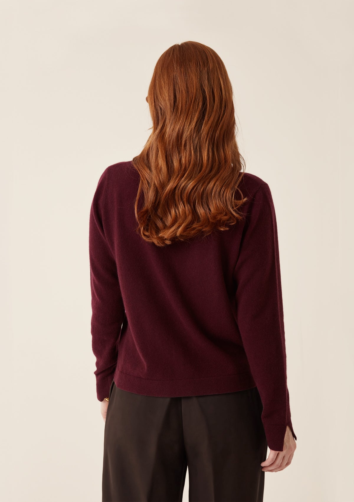 Knitted Shirt in Bordeaux Burgundy