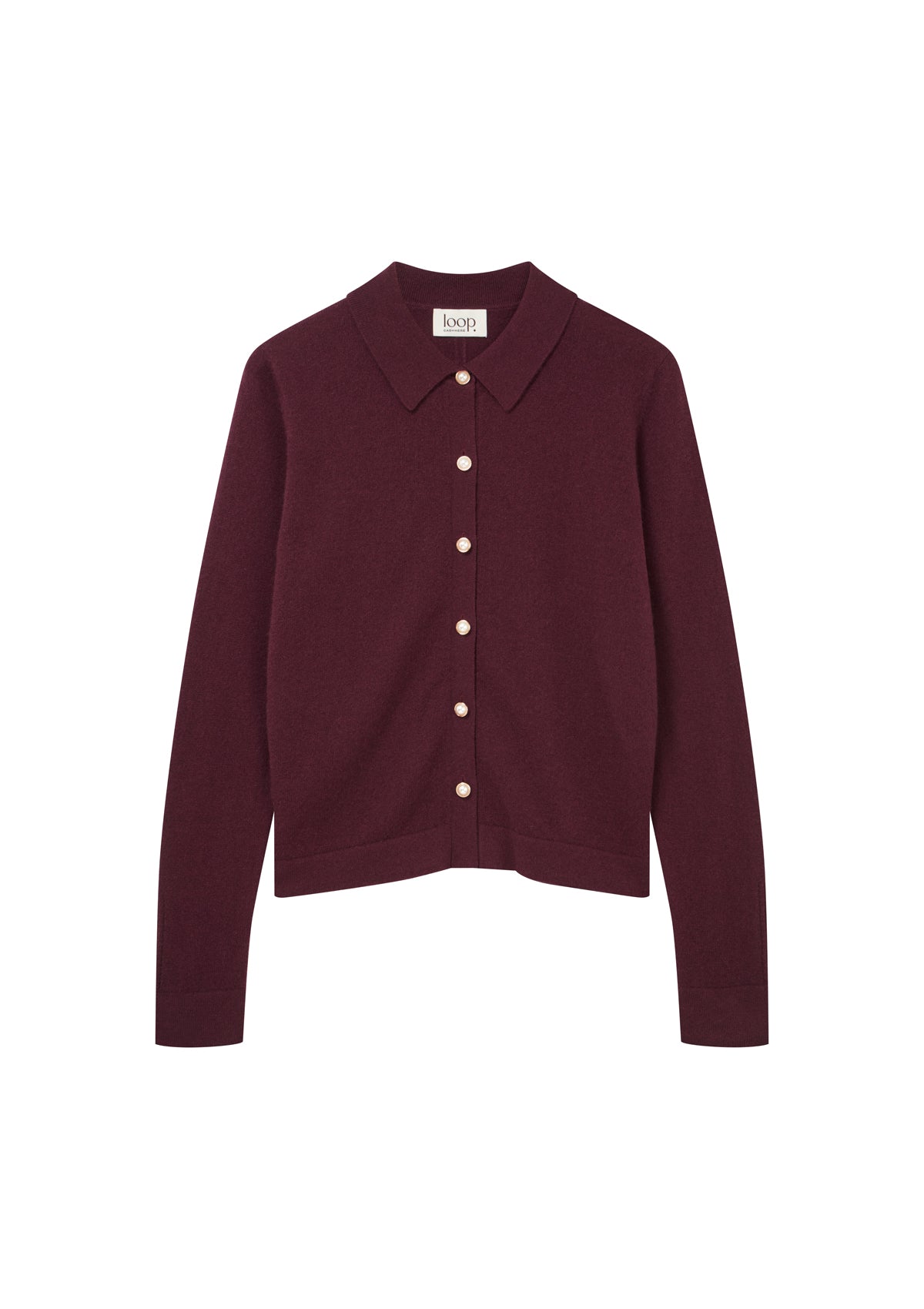 Knitted Shirt in Bordeaux Burgundy