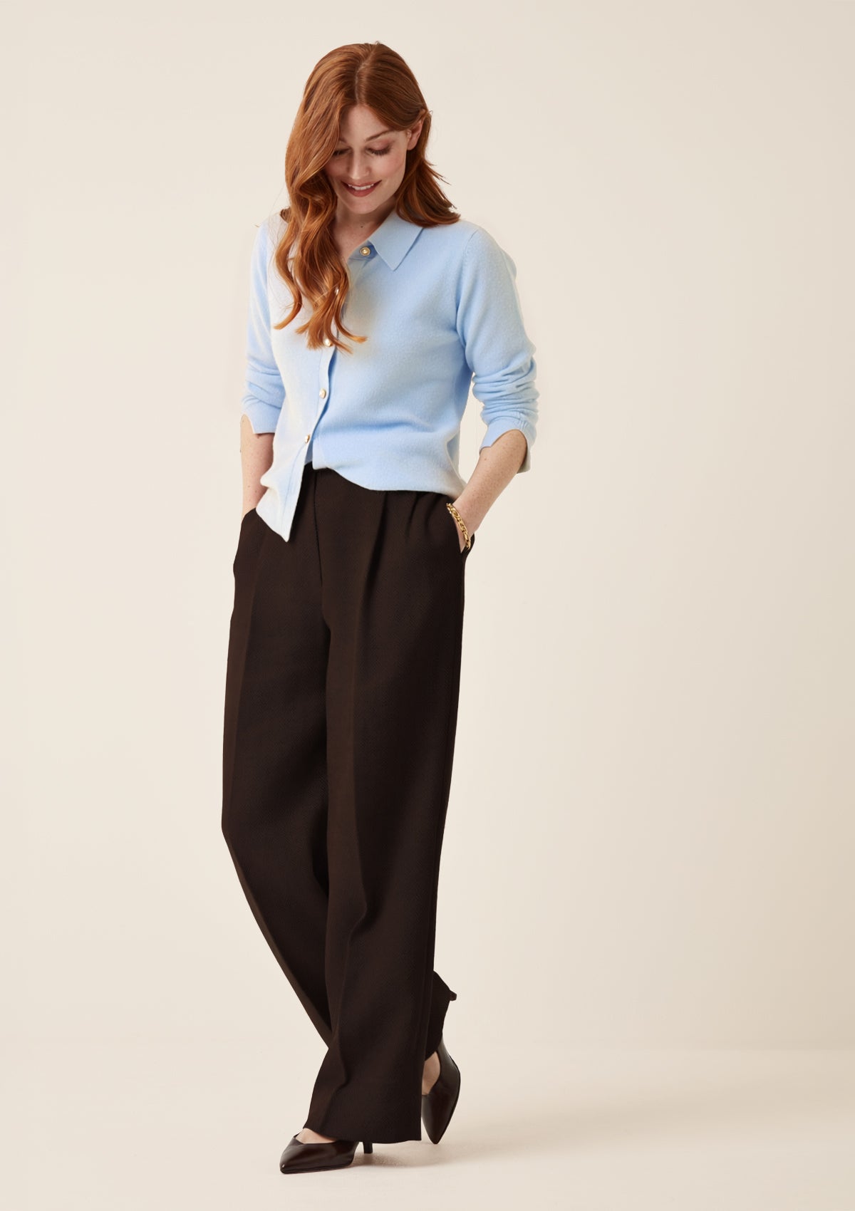 Knitted Shirt in Cerulean Blue