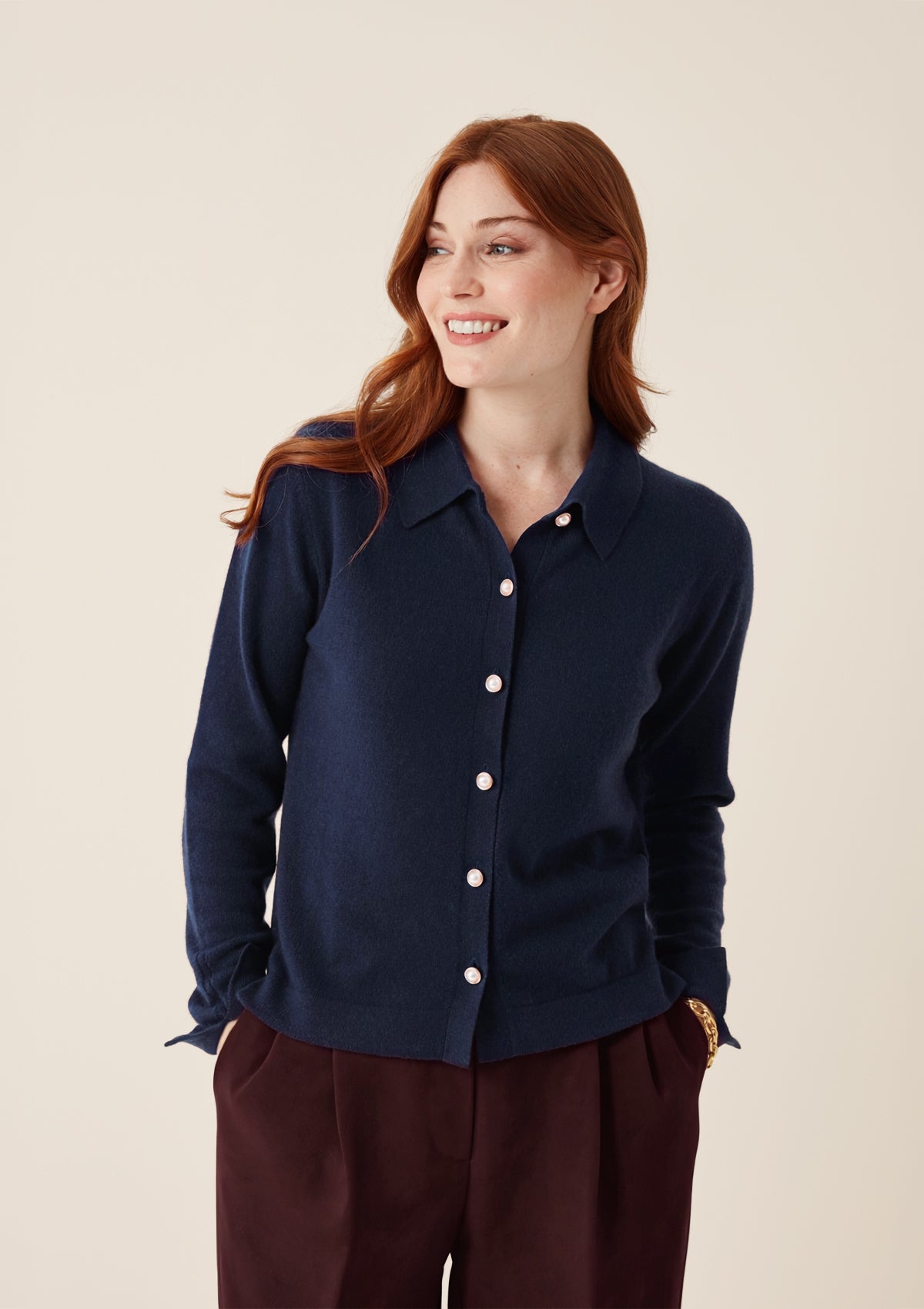 Knitted Shirt in Midnight Blue