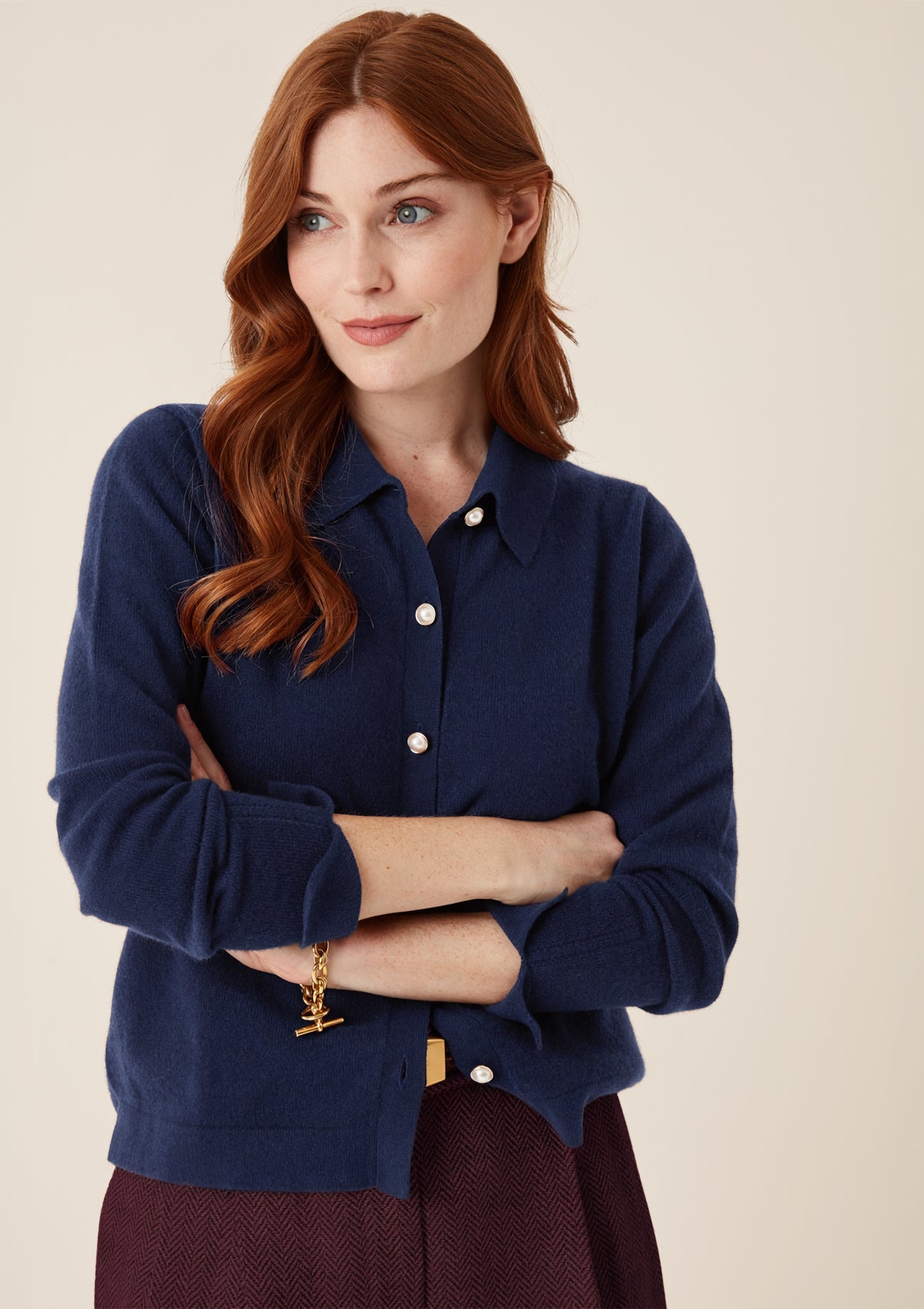 Knitted Shirt in Midnight Blue