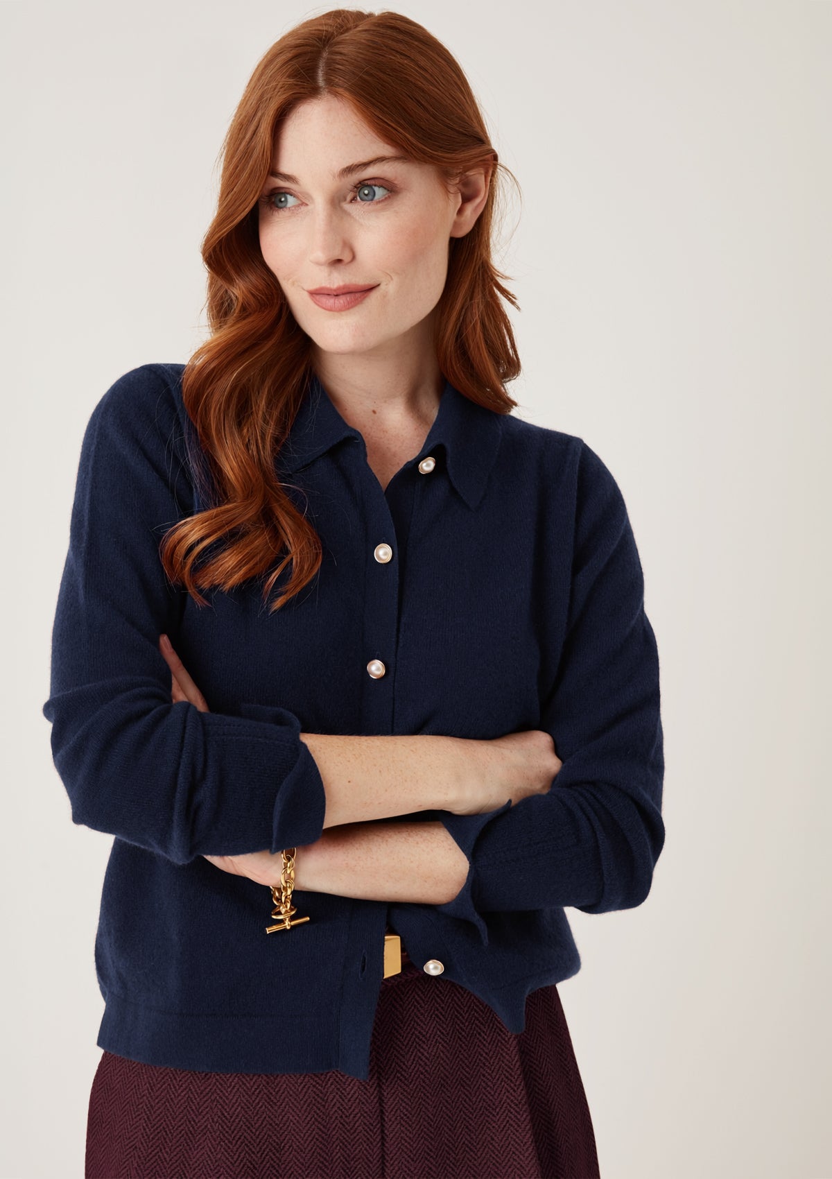 Knitted Shirt in Midnight Blue