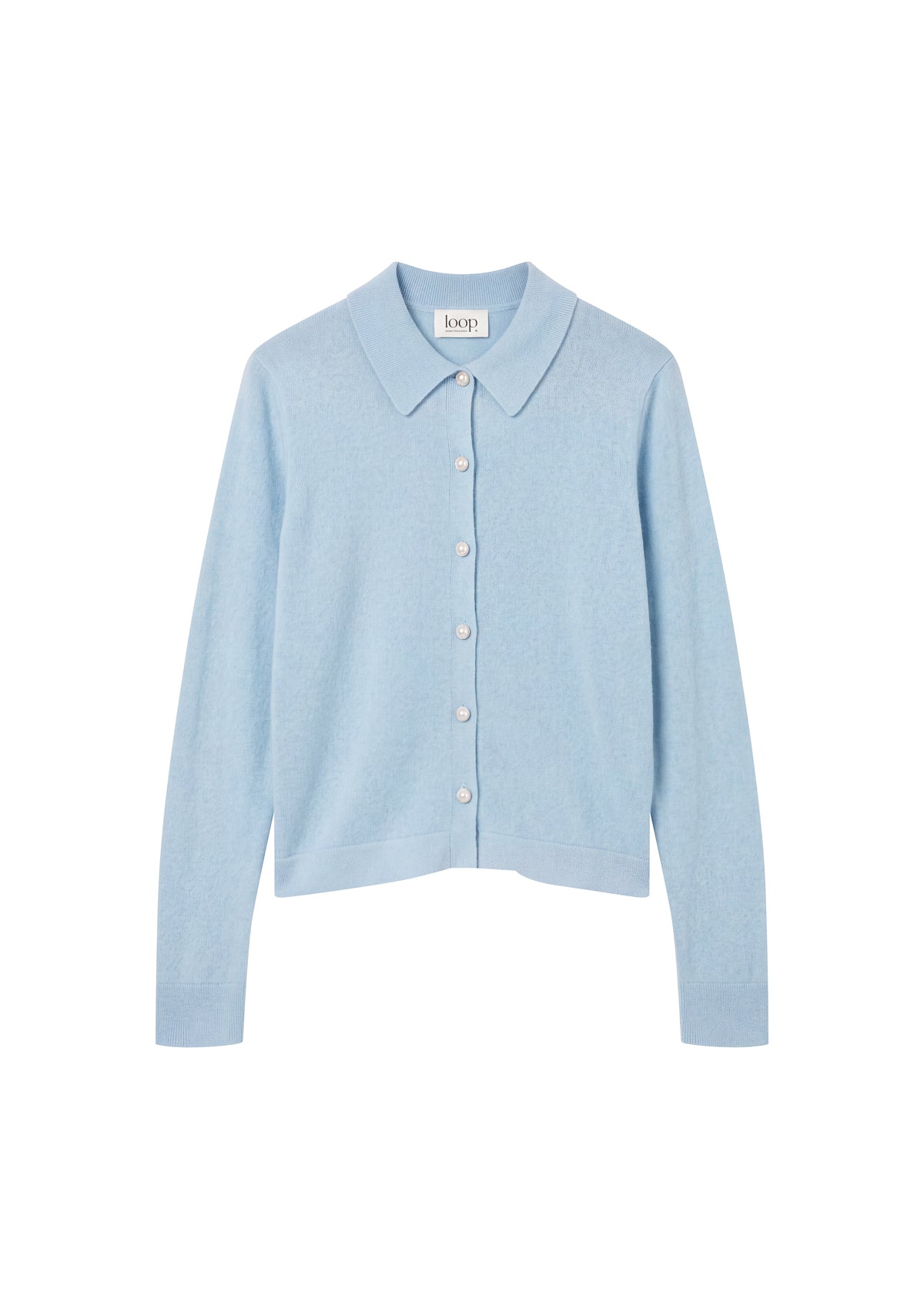 Knitted Shirt in Still Blue