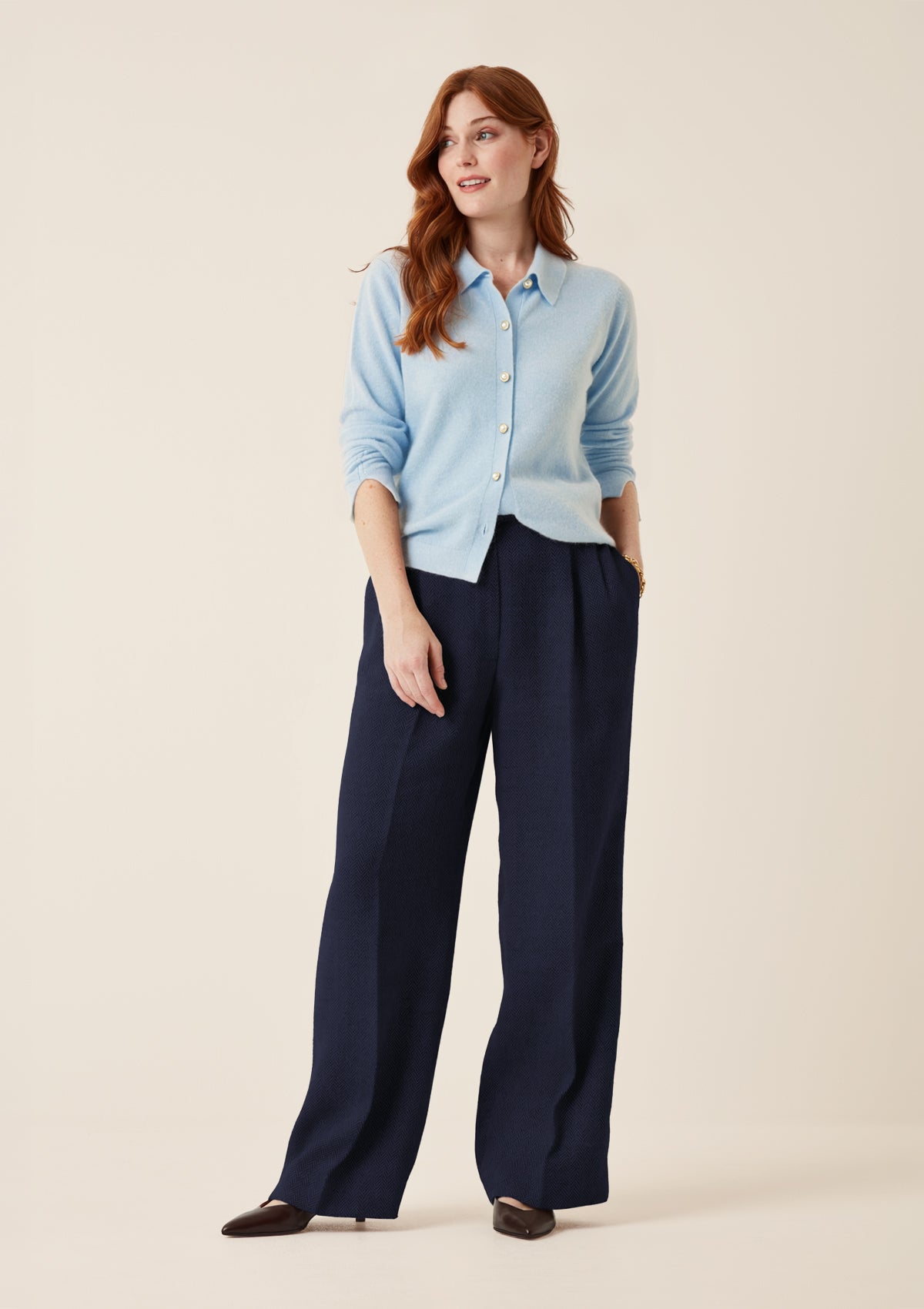 Knitted Shirt in Still Blue