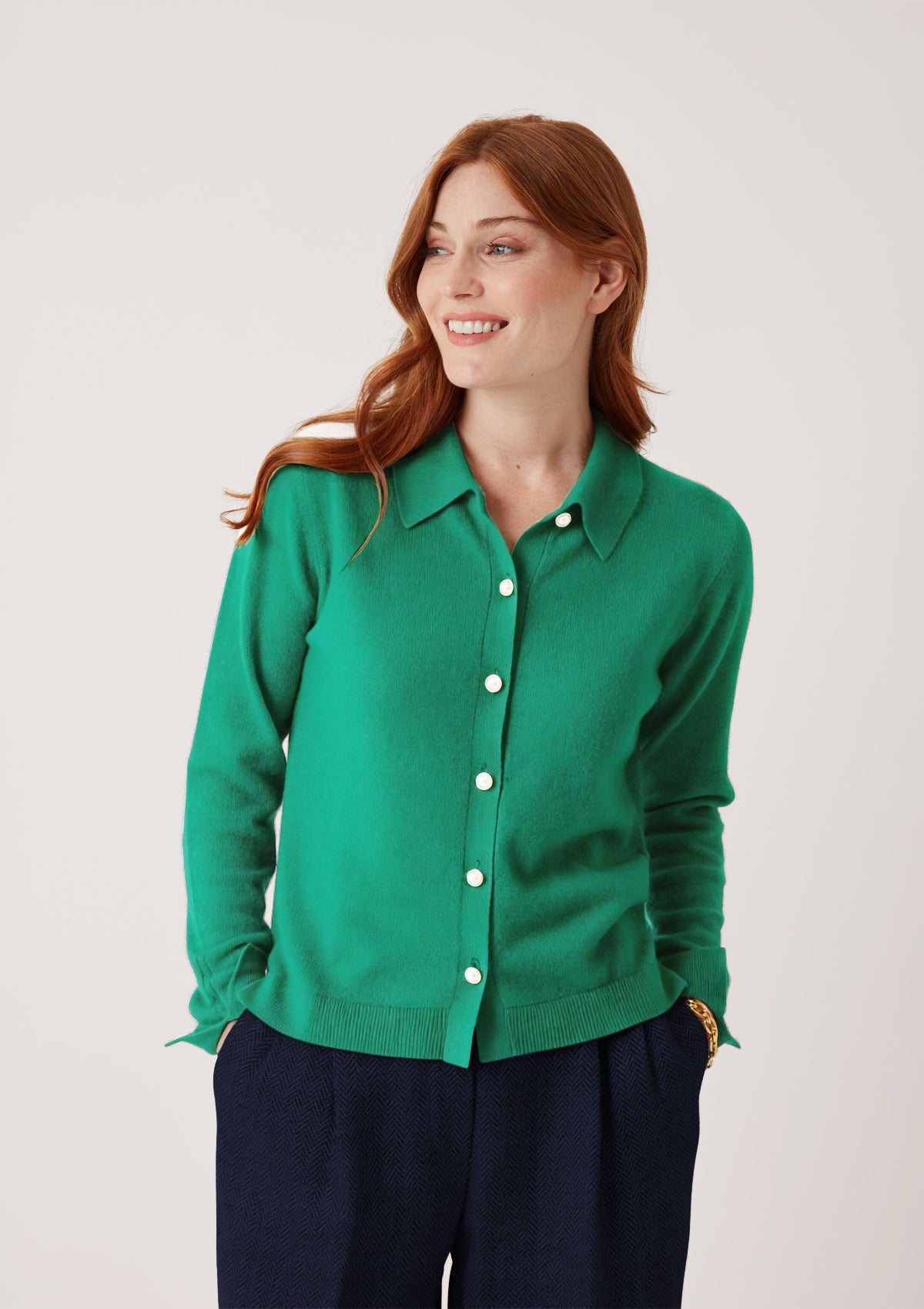 Knitted Shirt in Virdis Green