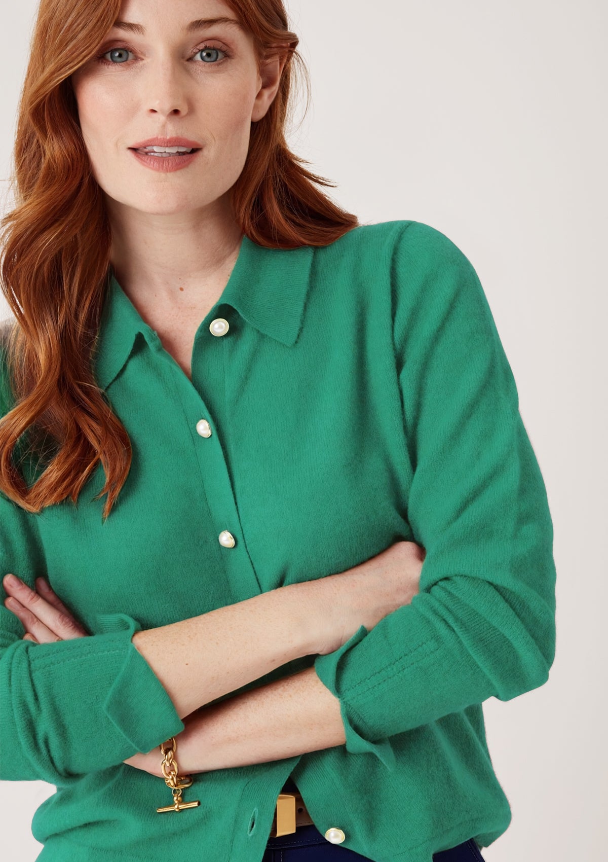 Knitted Shirt in Virdis Green