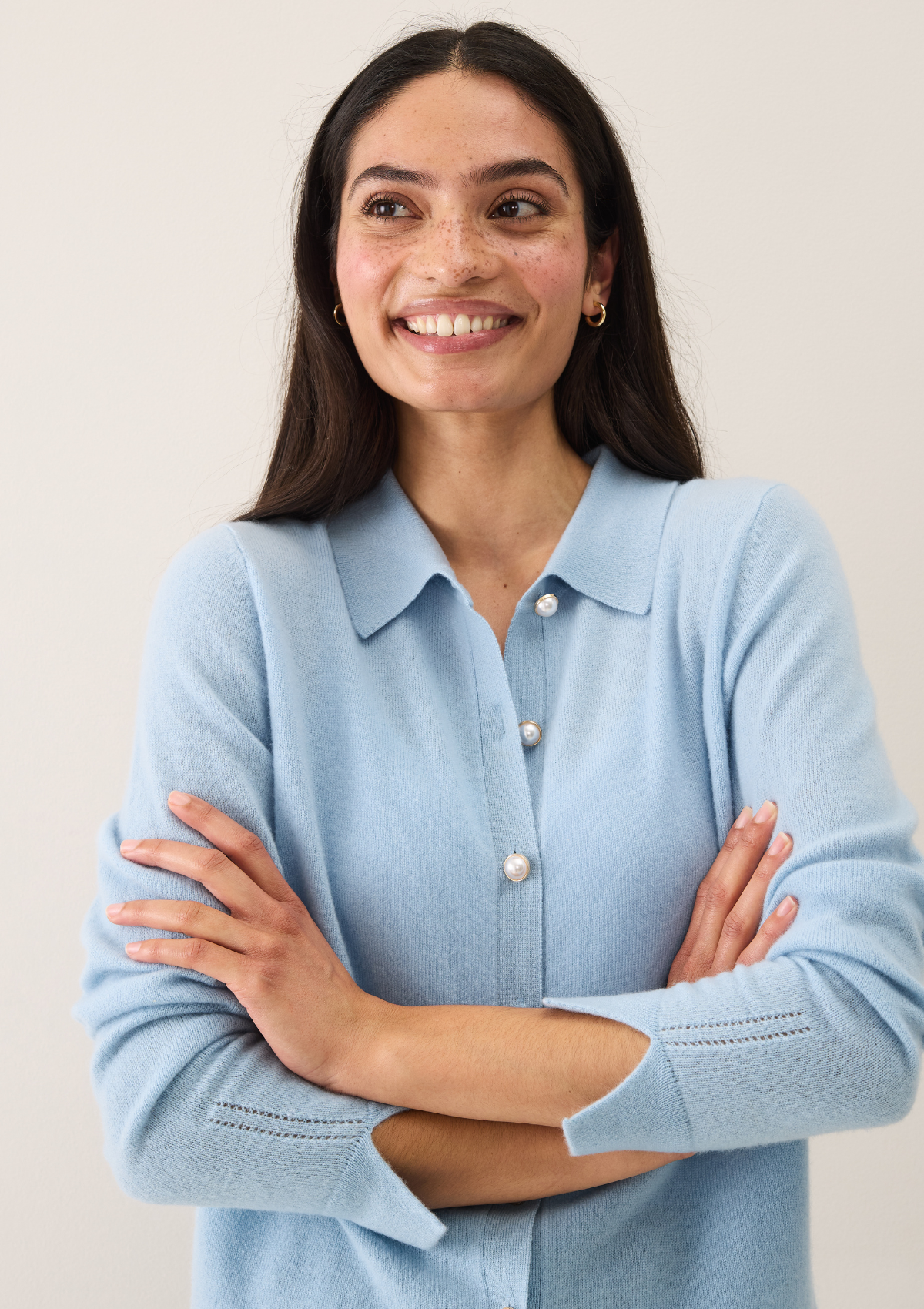 Knitted Shirt in Still Blue