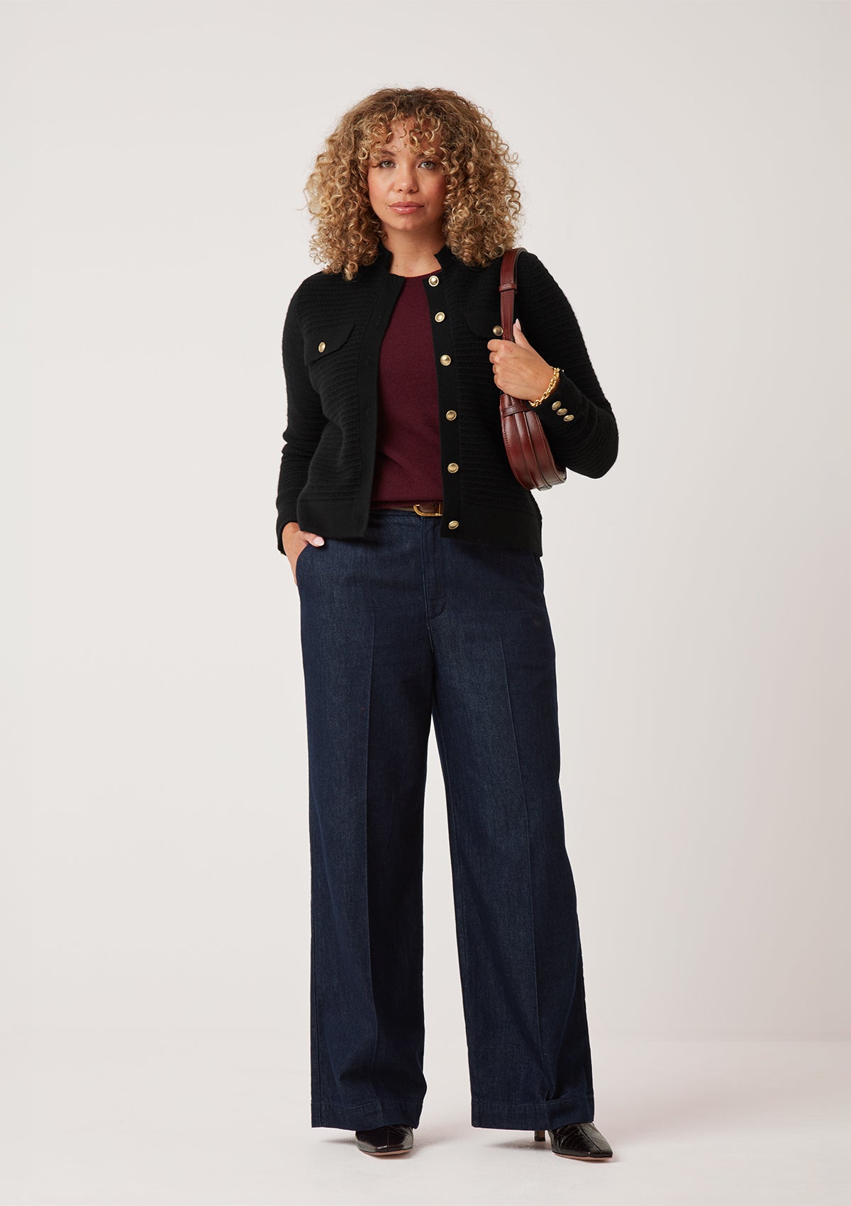 Cashmere Military Jacket in Black