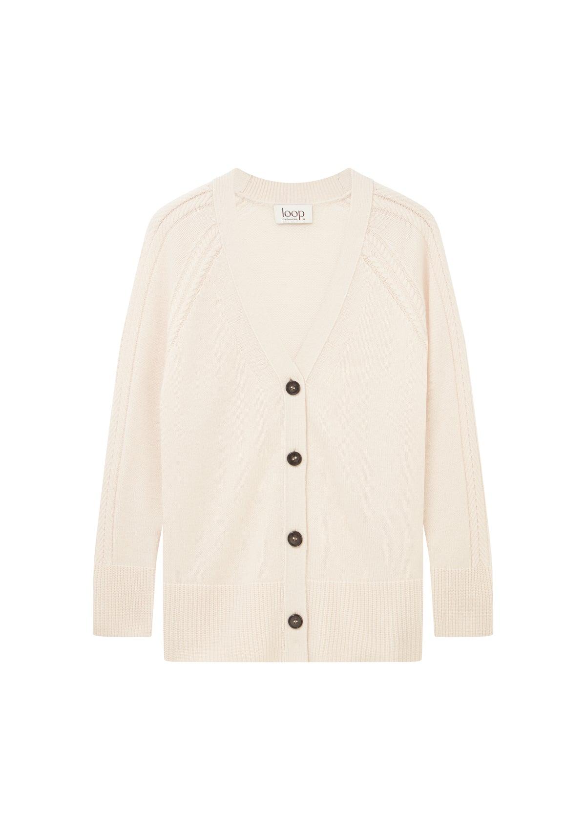 The Luxe Boyfriend Cardigan in Feather