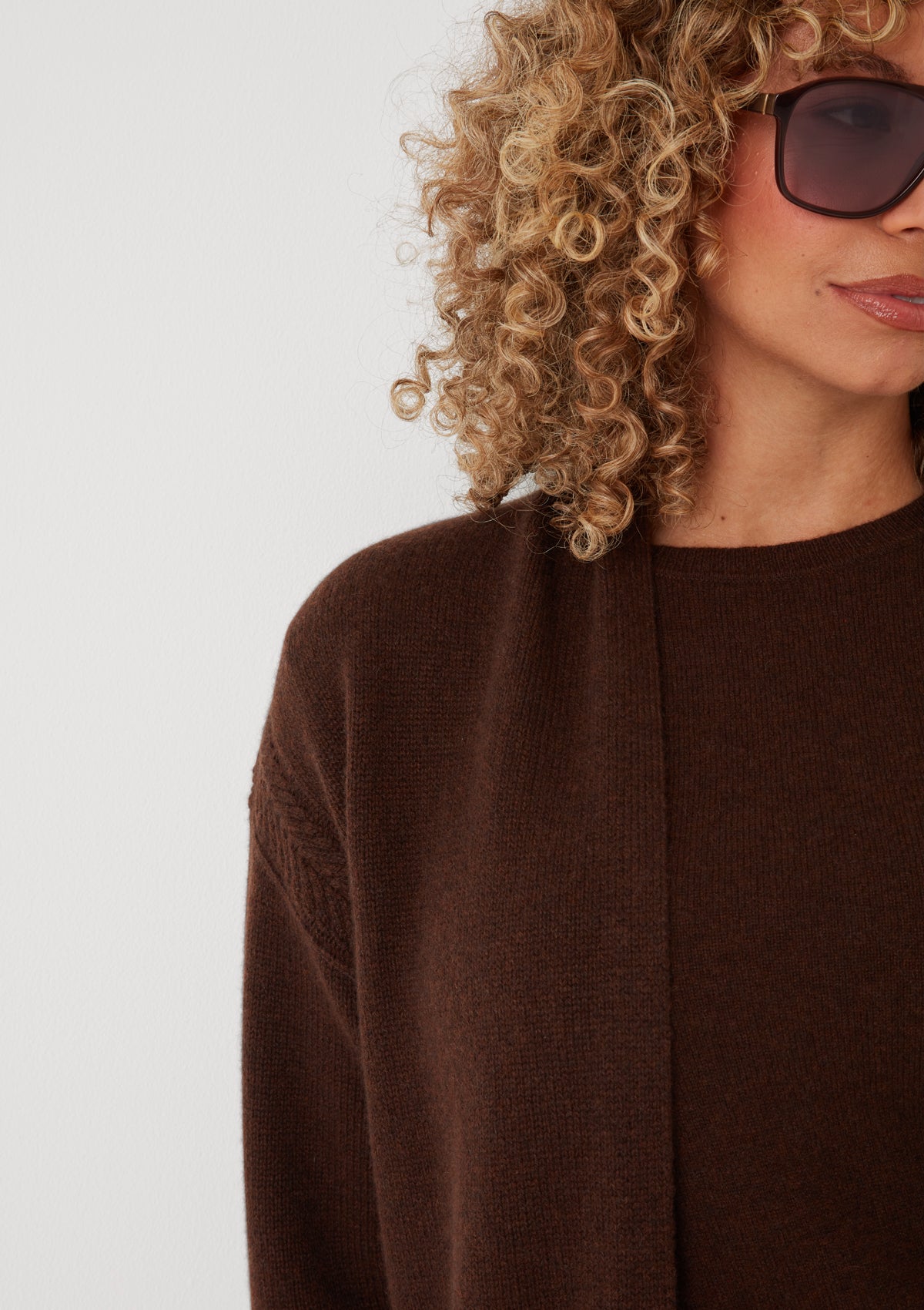 The Luxe Longline Coatigan in Americano Brown