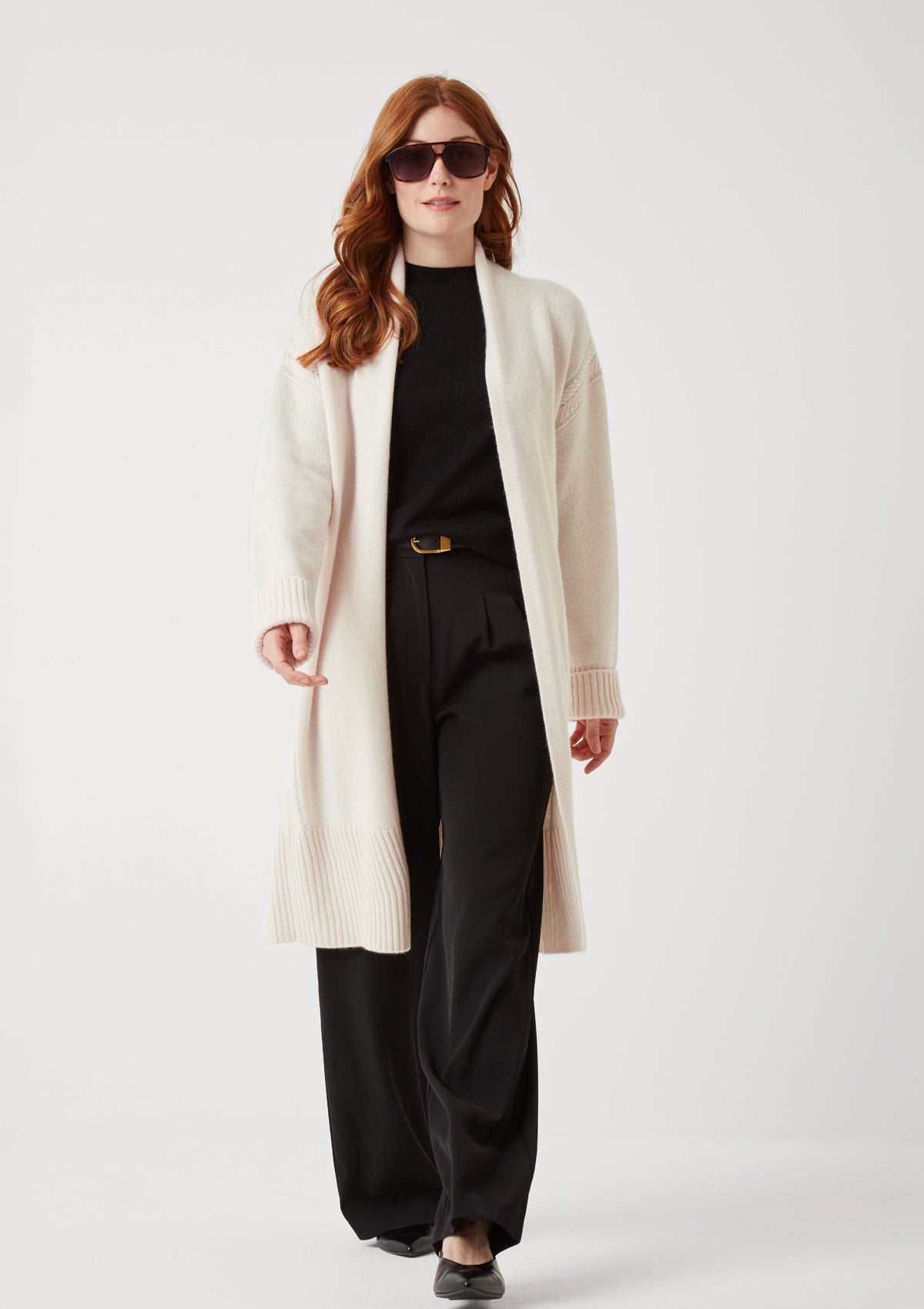 The Luxe Longline Coatigan in Feather