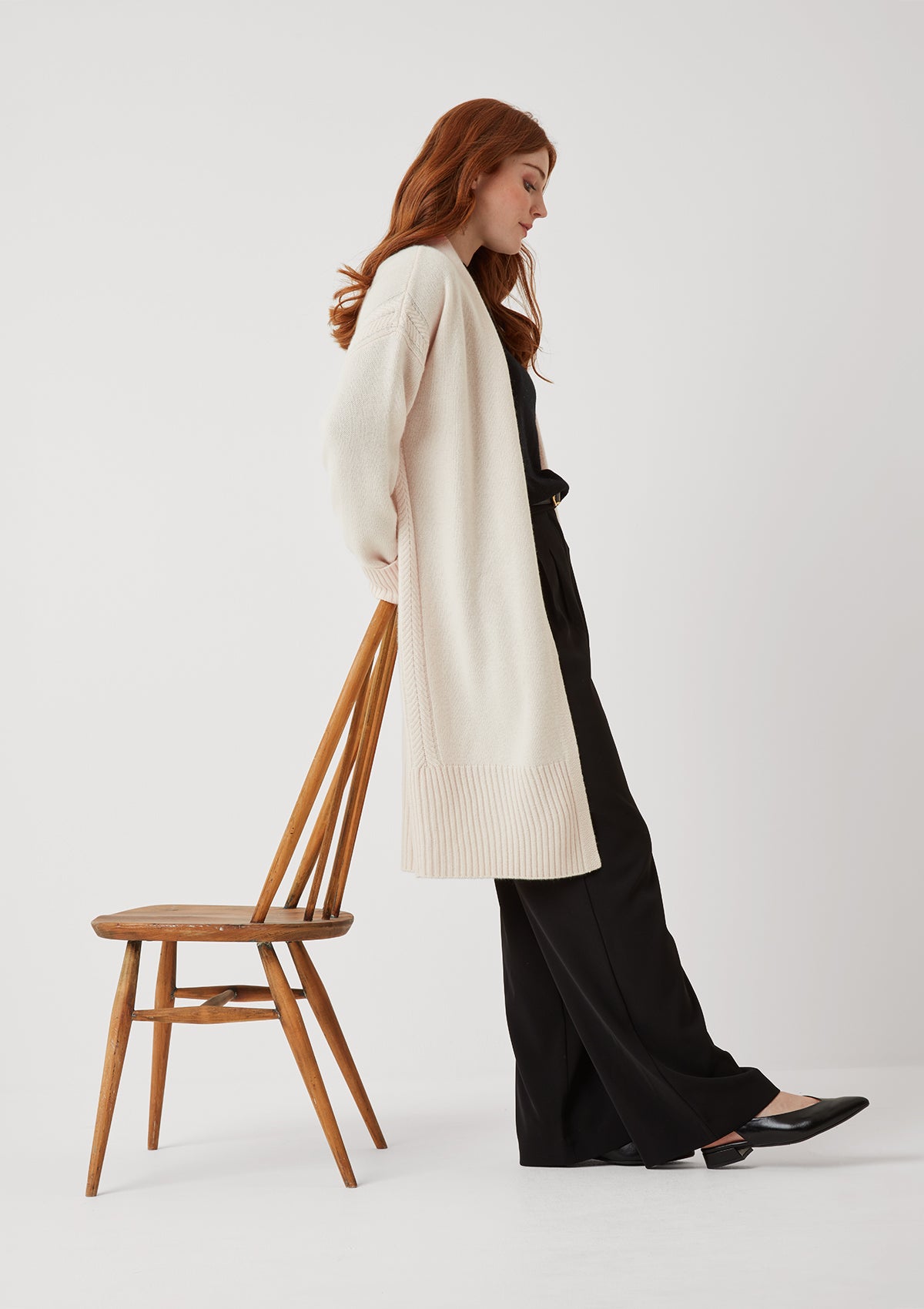 The Luxe Longline Coatigan in Americano Brown