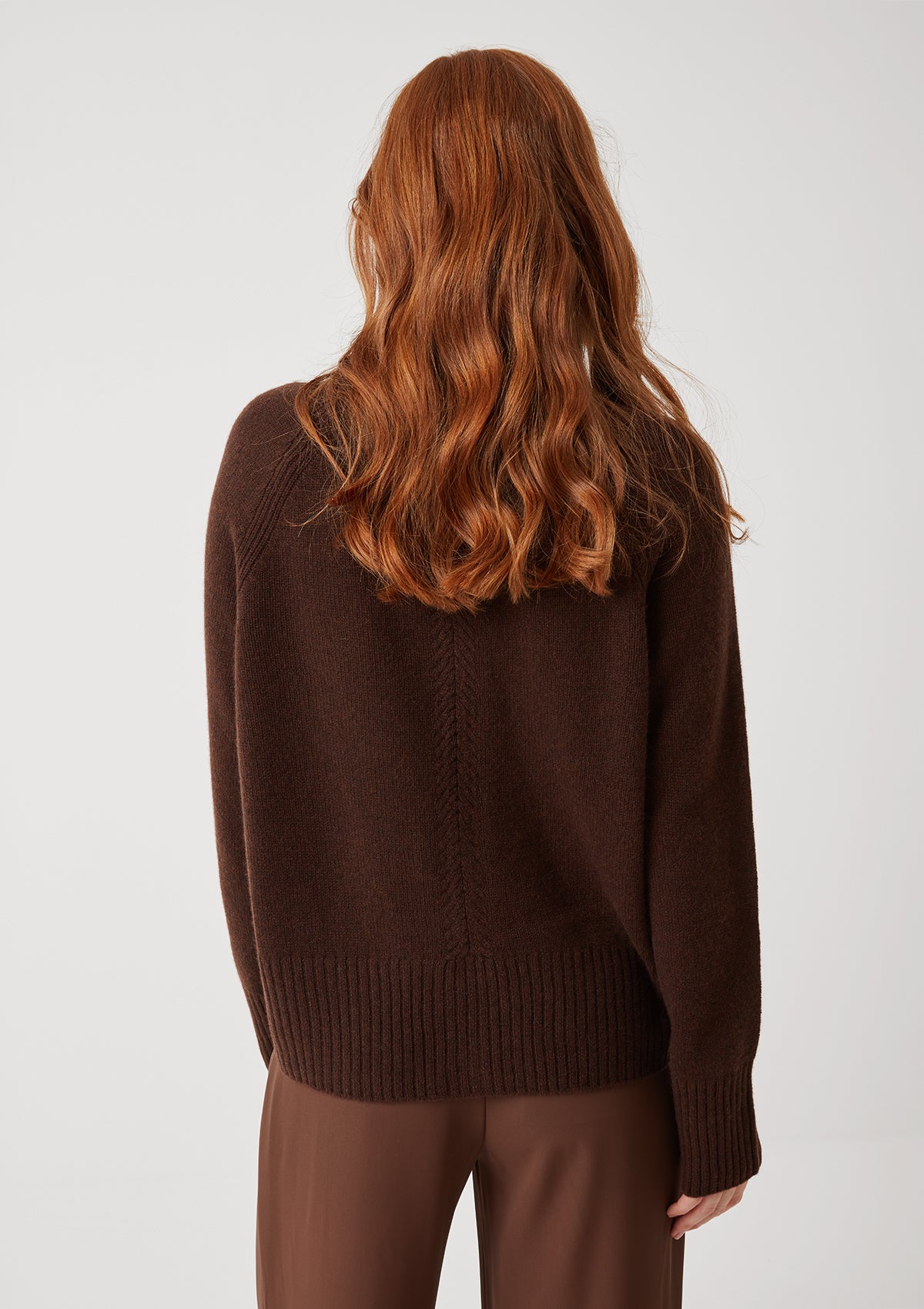 The Luxe Crew Cardigan in Americano Brown