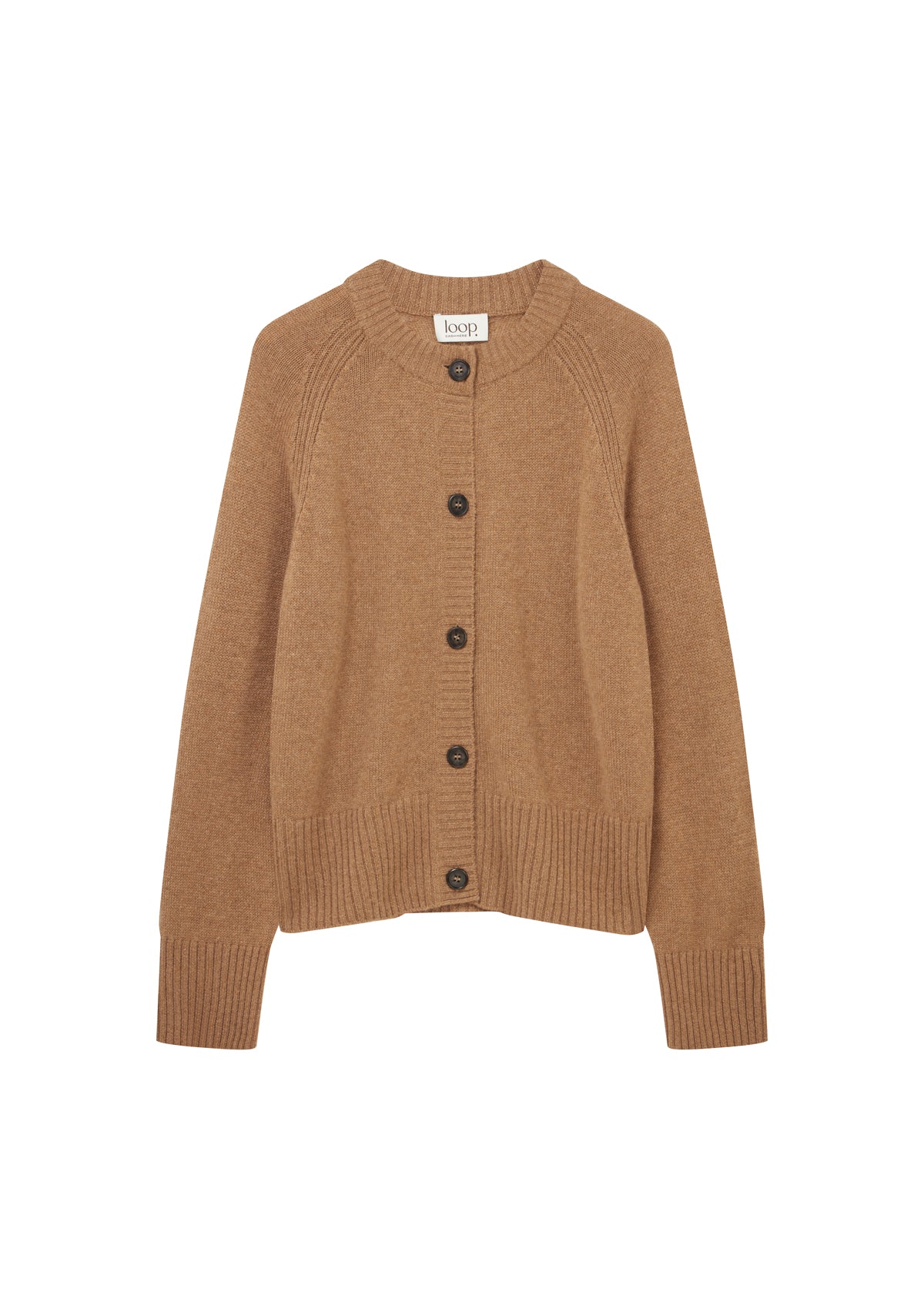 The Luxe Crew Cardigan in Harvest Brown