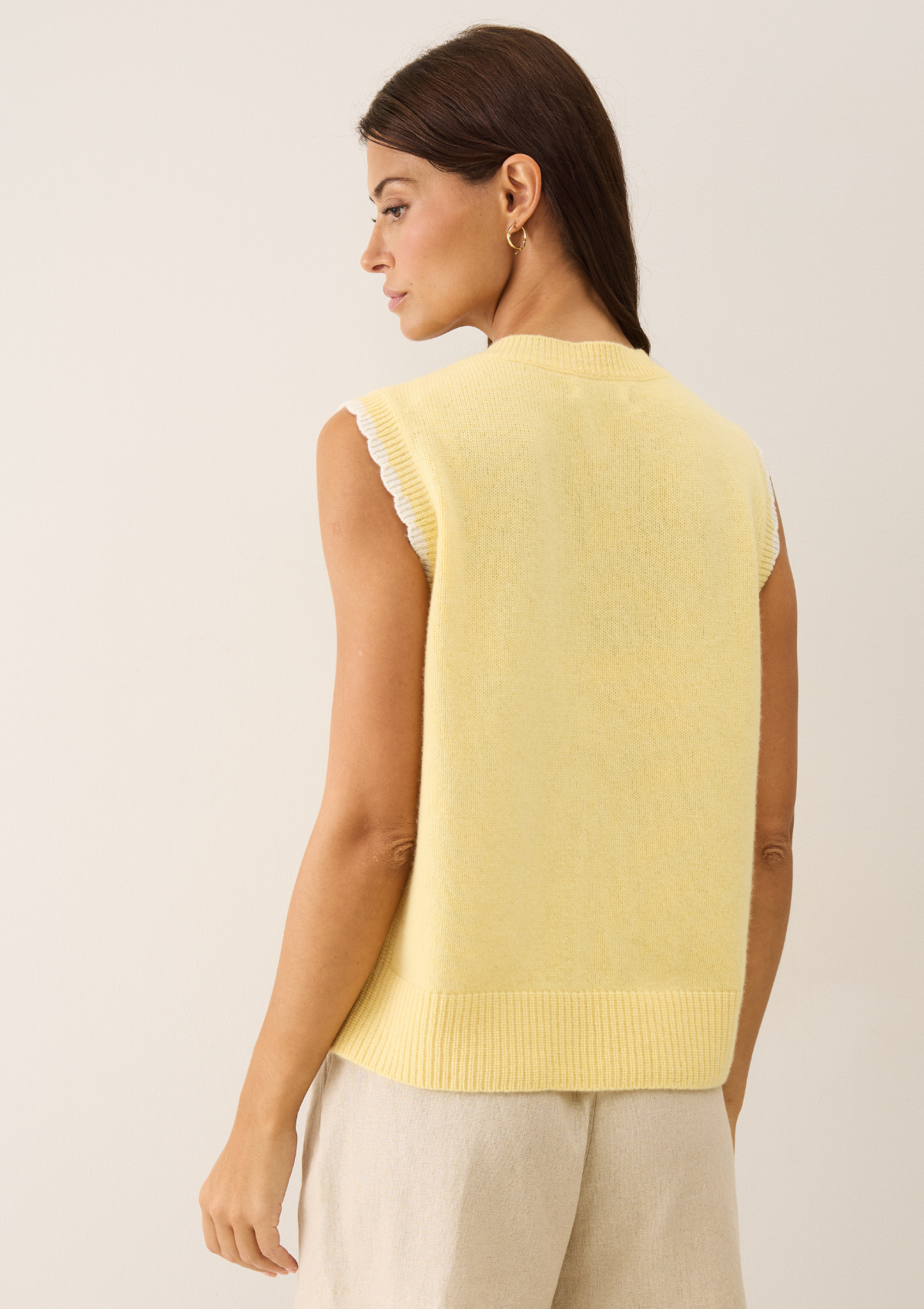 Shell Front Waistcoat in Glow Yellow