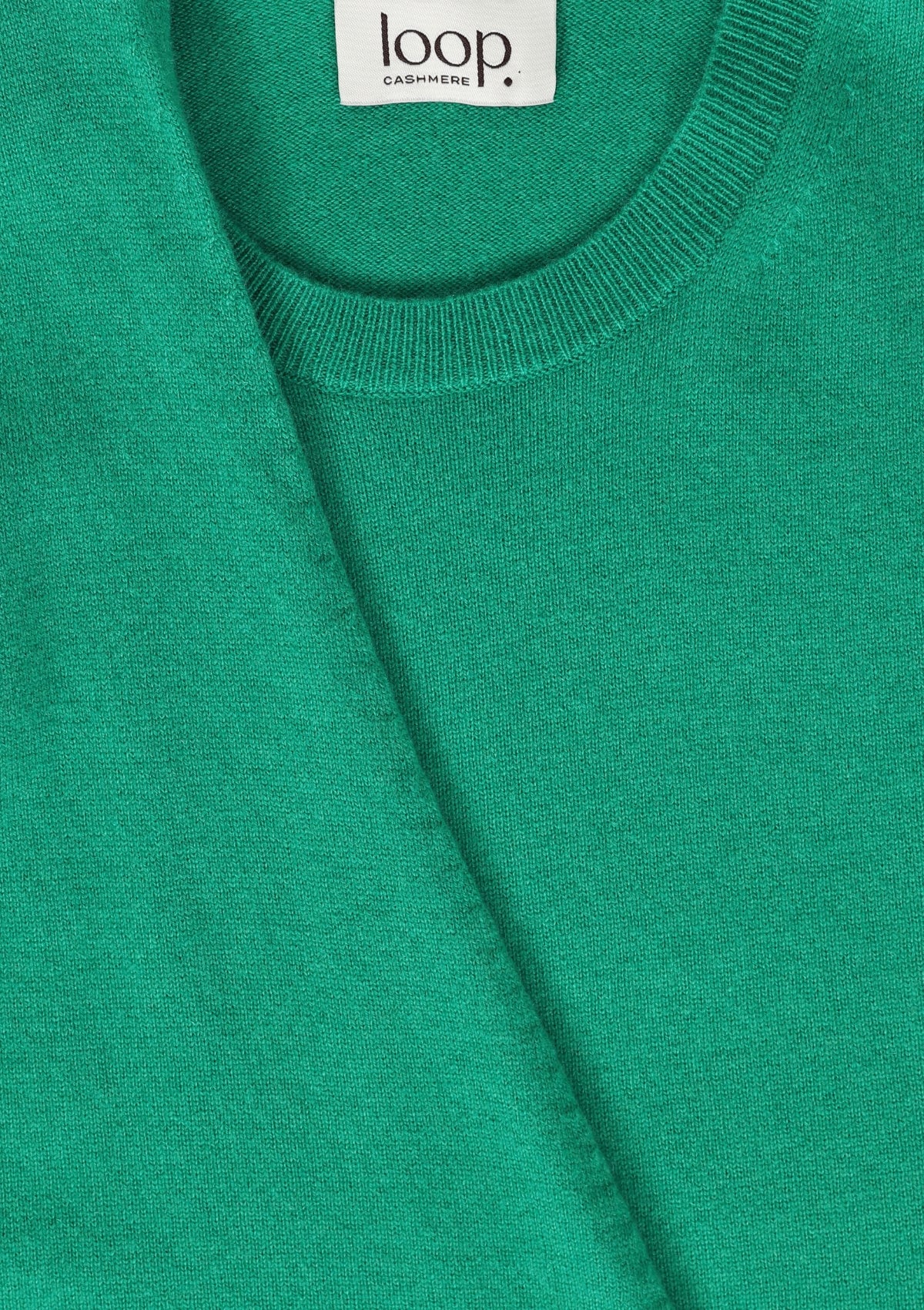 Ruched Cashmere Sweatshirt in Island Green