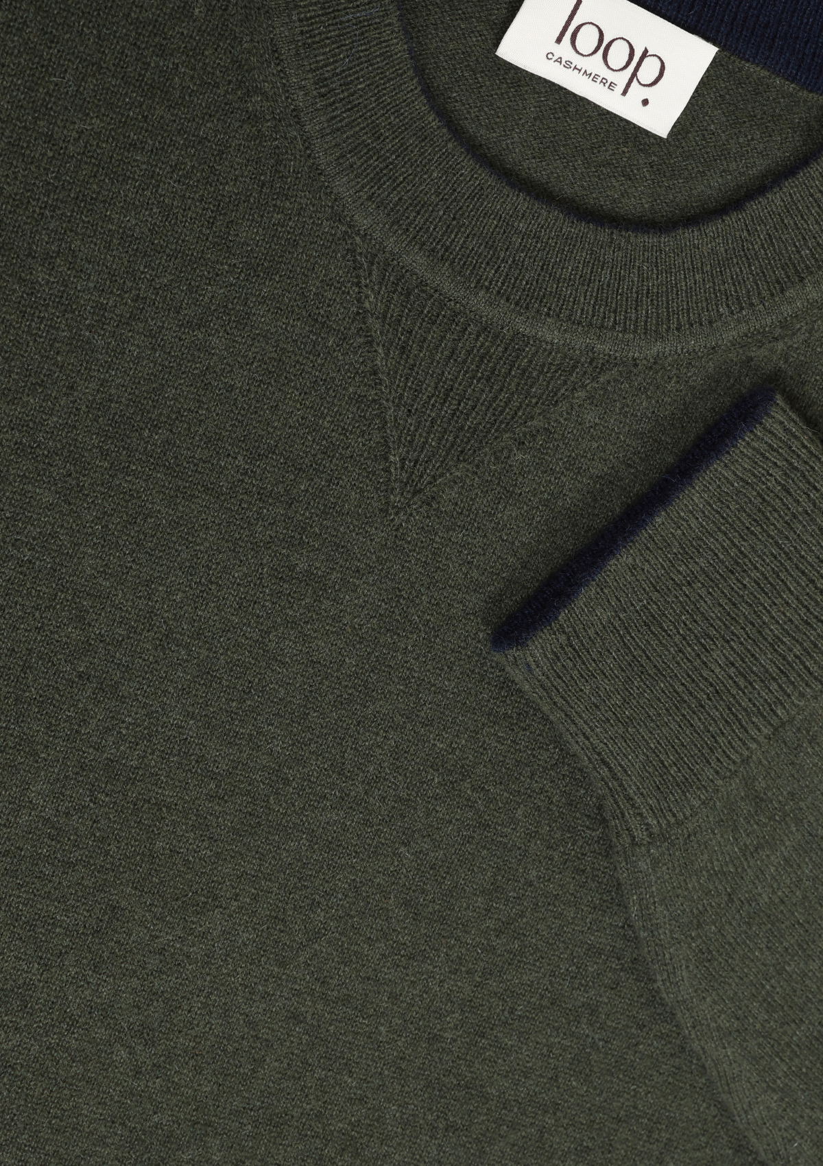 Crew Neck Sweatshirt in Khaki Green