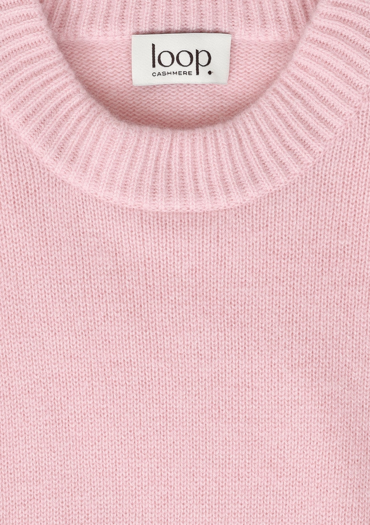 Cropped Cashmere Sweatshirt in Pixie Pink
