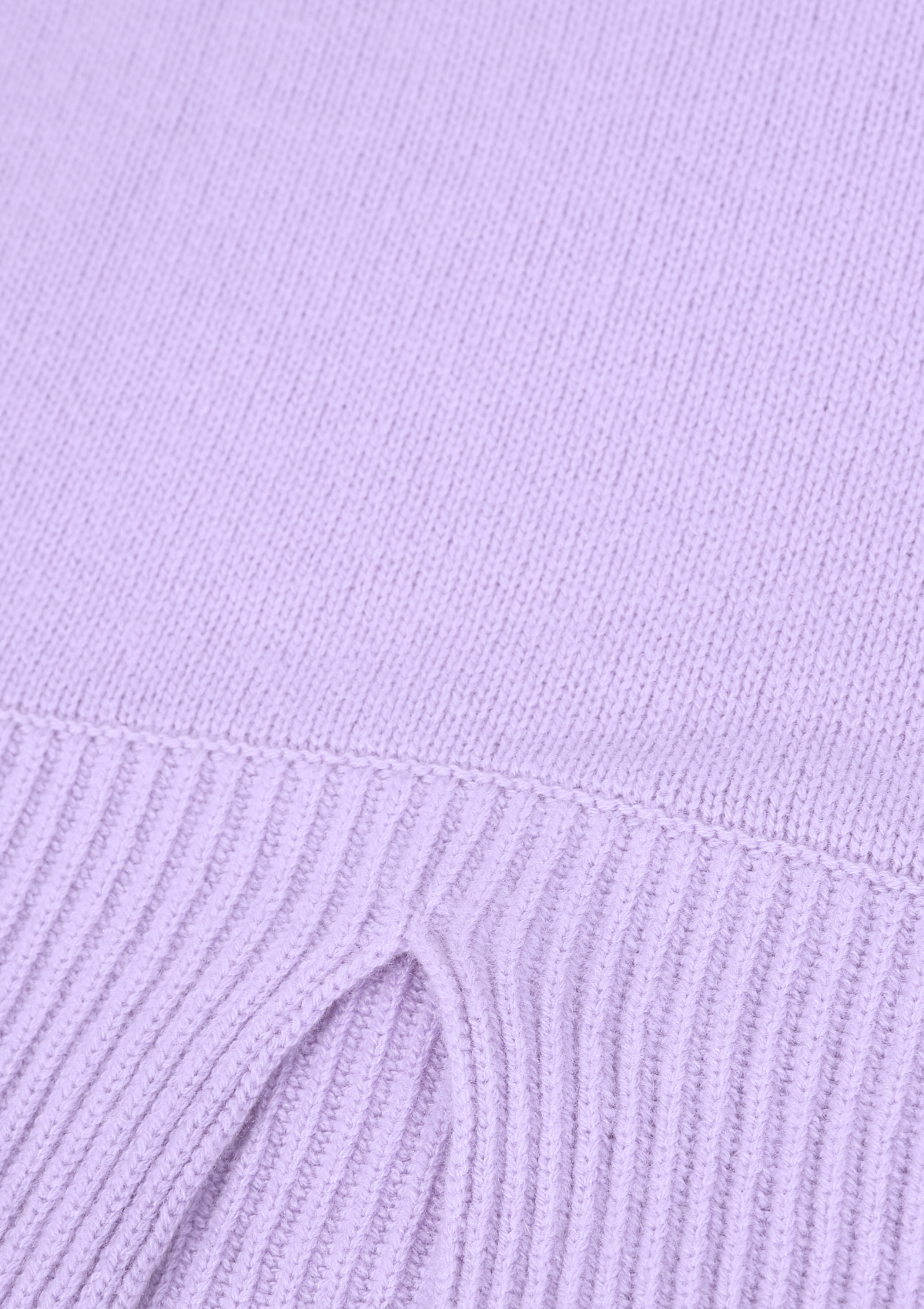 Cropped Cashmere Sweatshirt in Lilac Bonbon