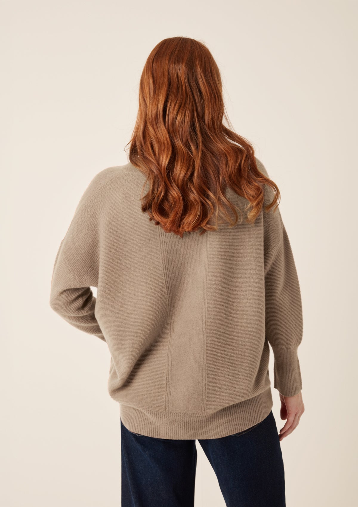 Relaxed Lofty V Neck Sweater in Chanterelle