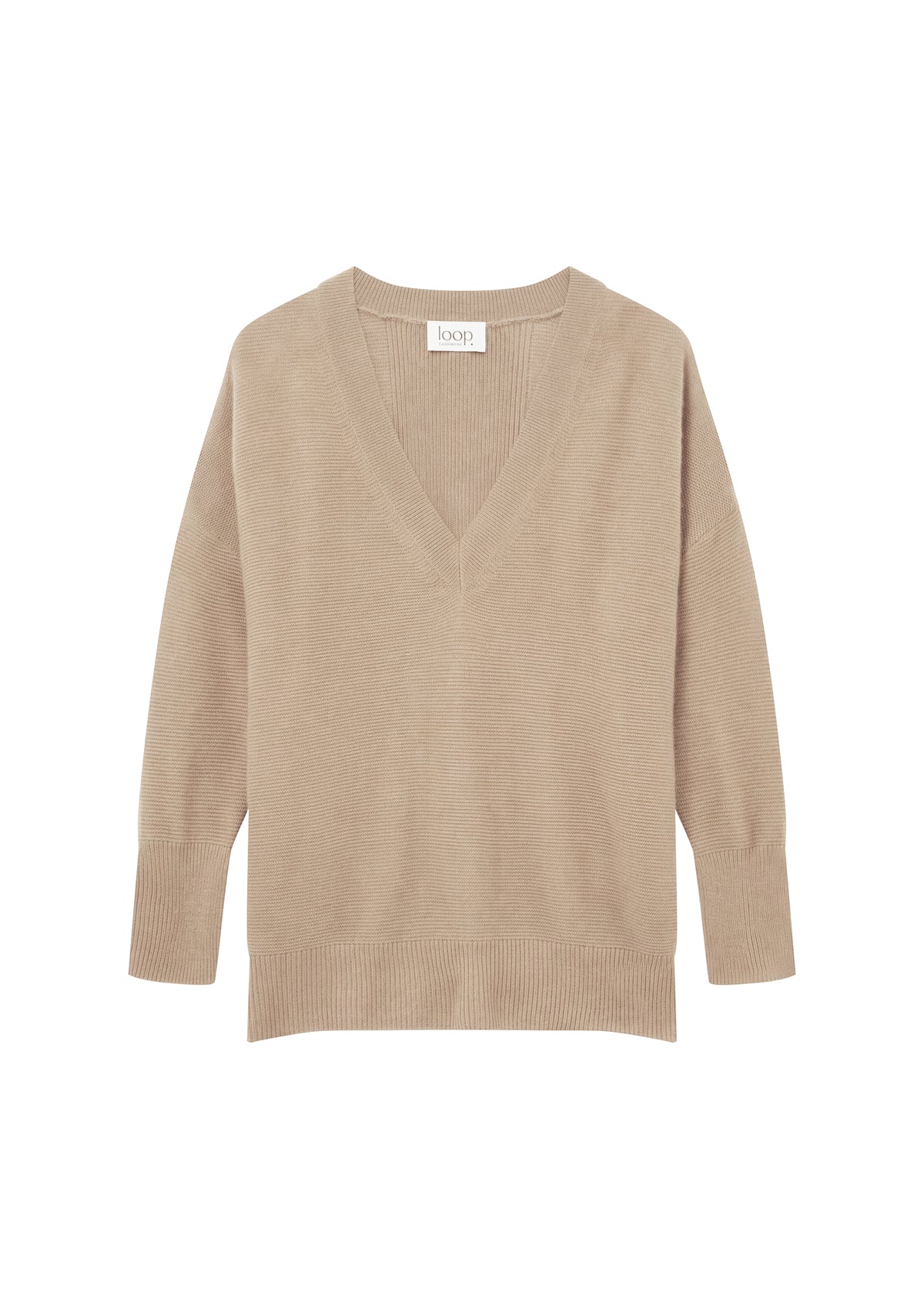 Relaxed Lofty V Neck Sweater in Chanterelle