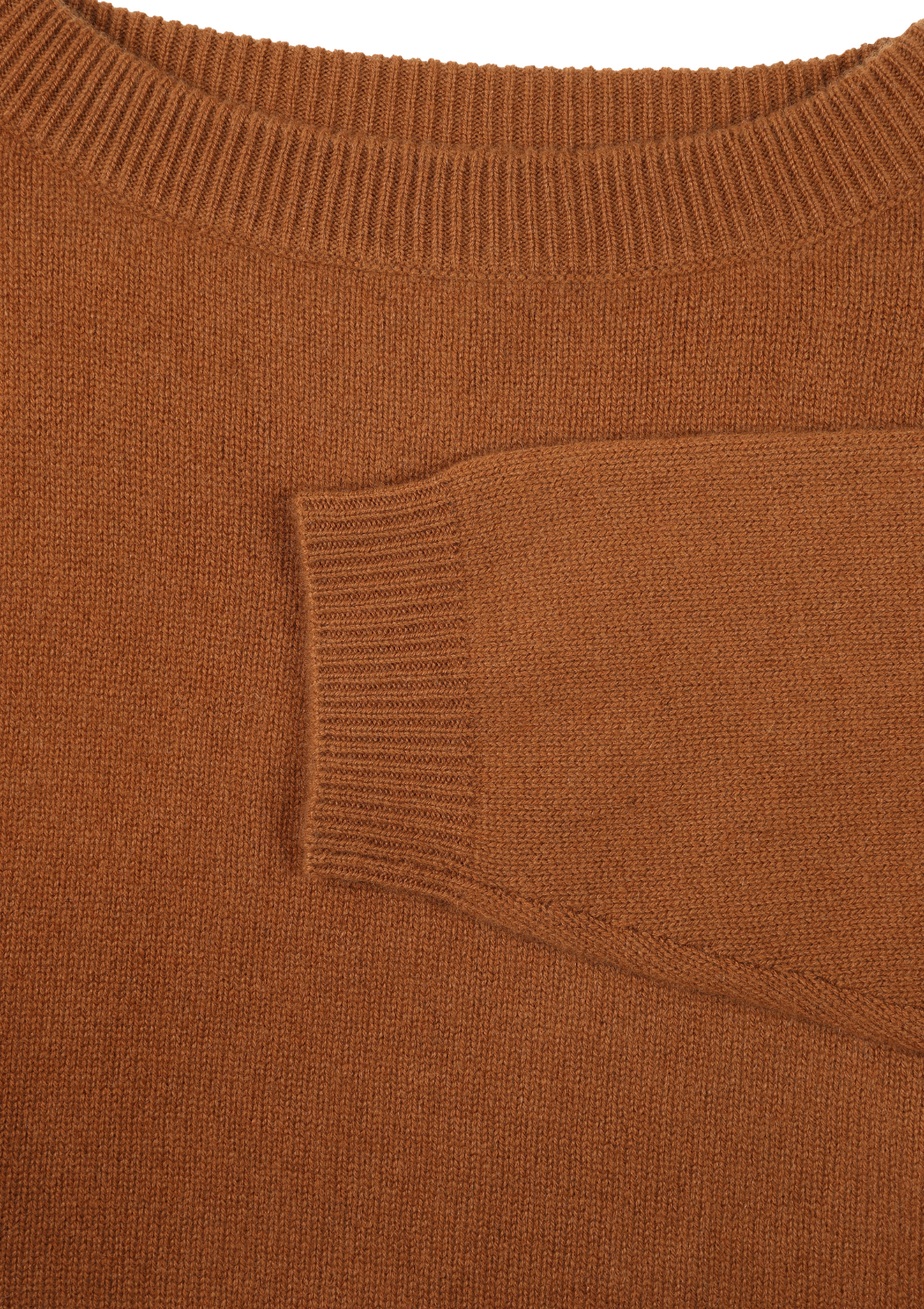 Lofty Oversized Crew Neck Sweater in Nutty Brown