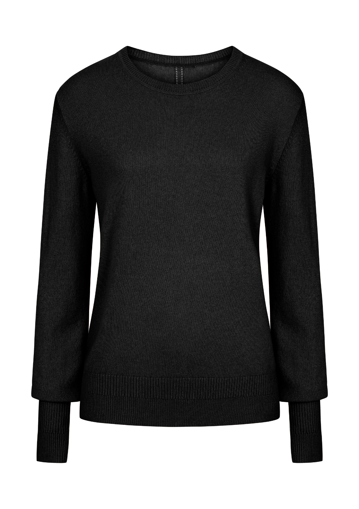 Cashmere Crew Neck Sweater in Jet Black