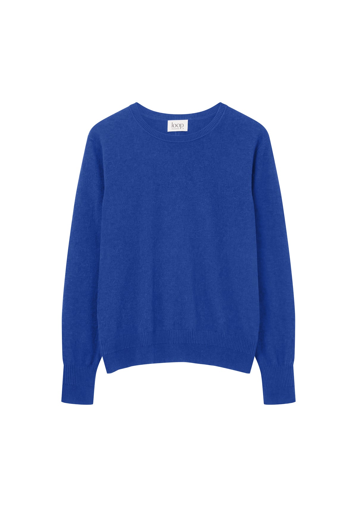 Cashmere Crew Neck Sweater in Lapis Blue