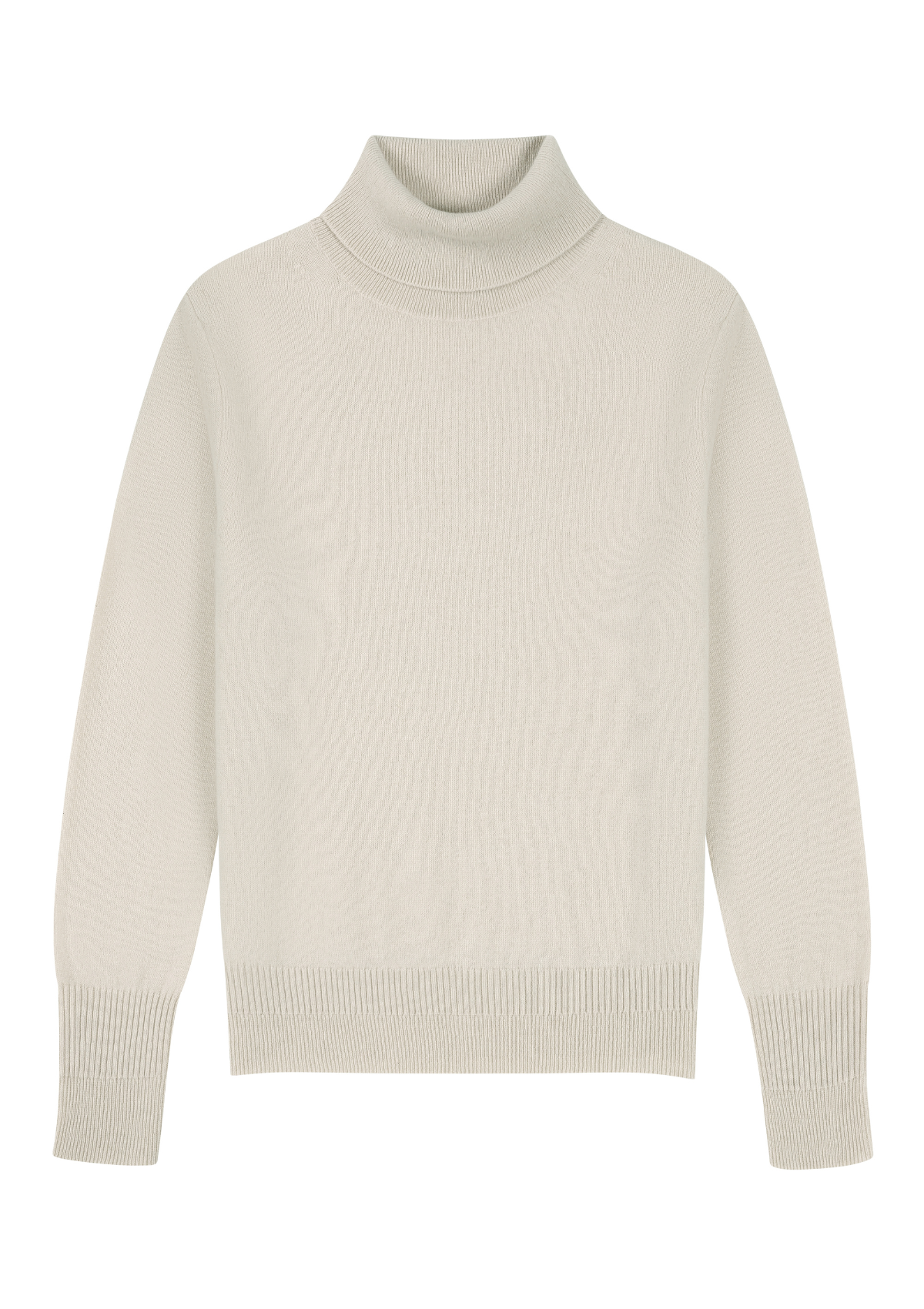 Cashmere Polo Neck Sweater in Snow White