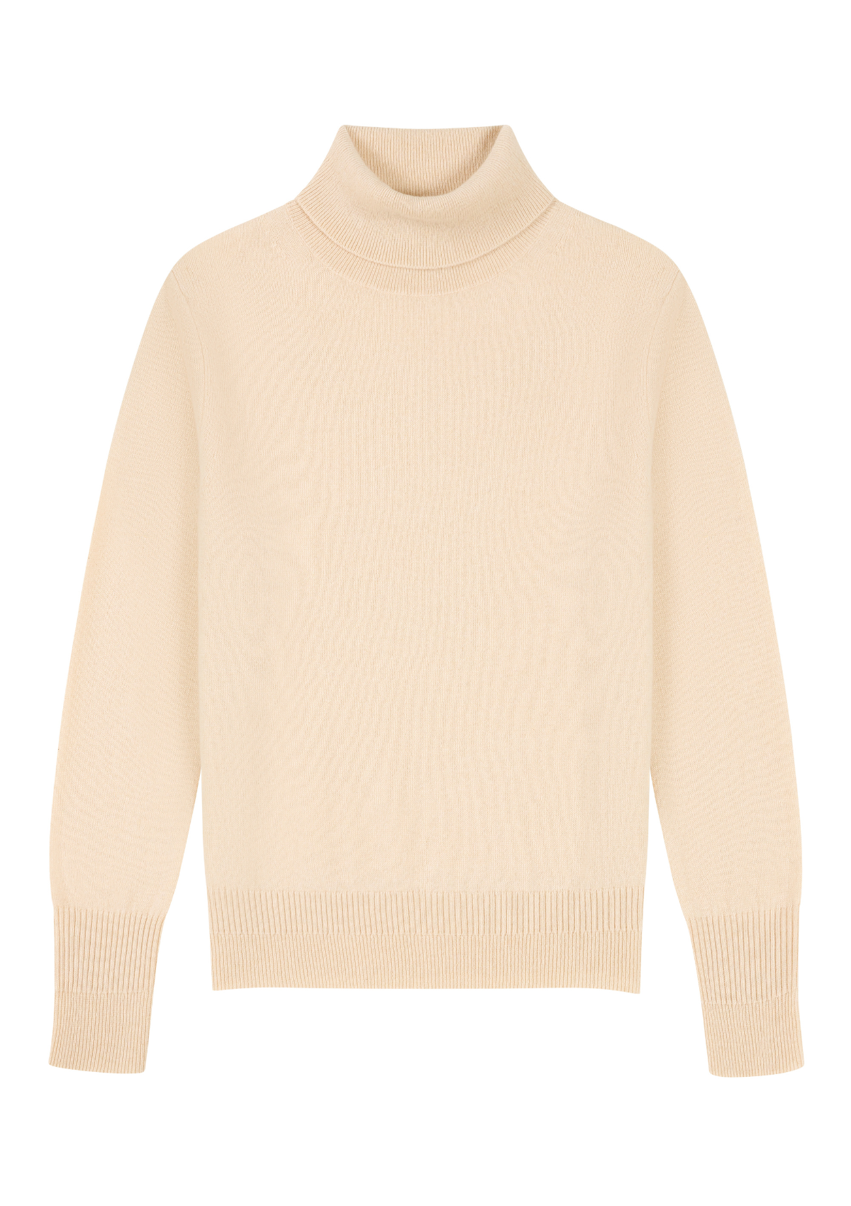Cashmere Polo Neck Sweater in Crème