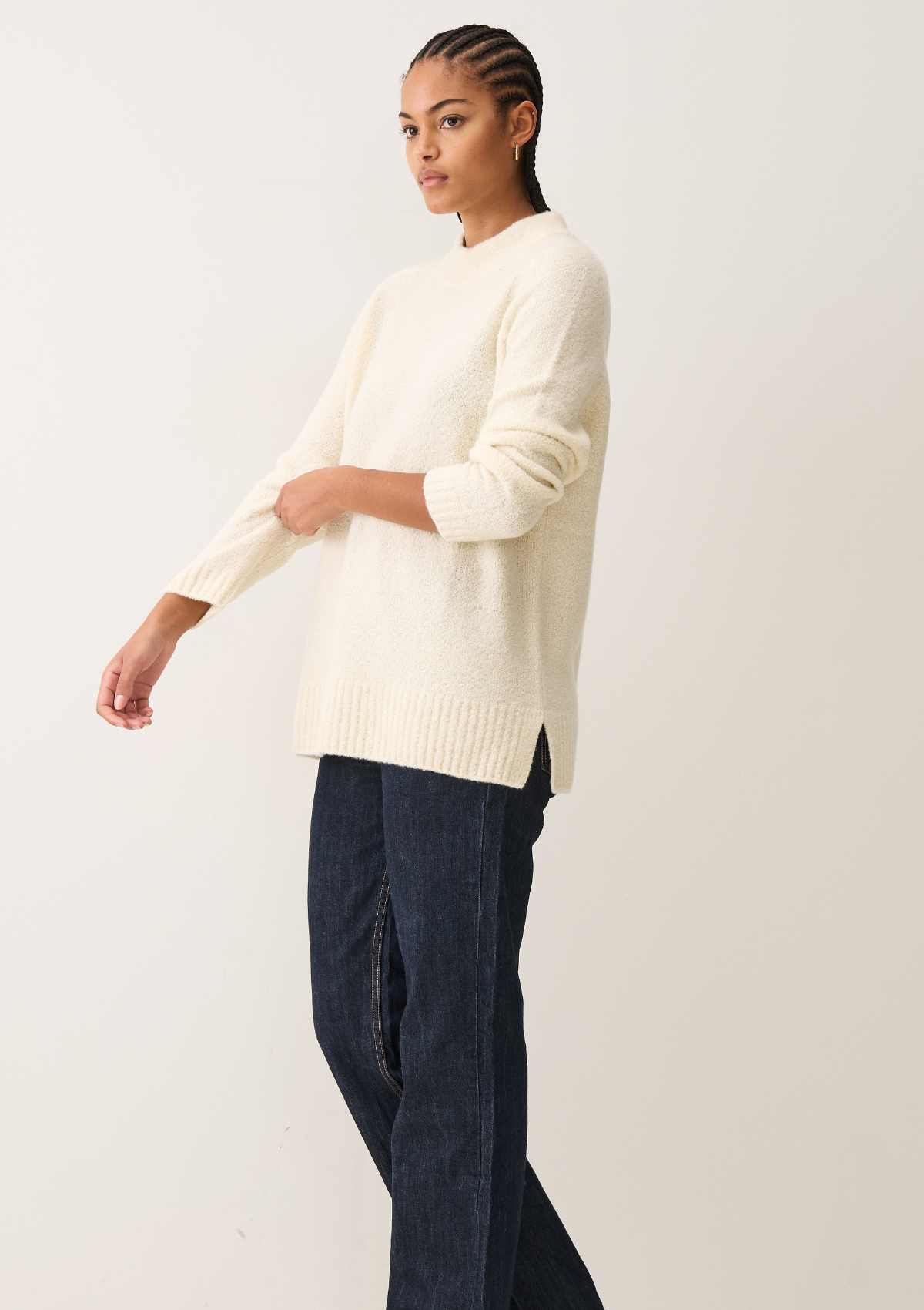 Boucle Sweater in Ivory