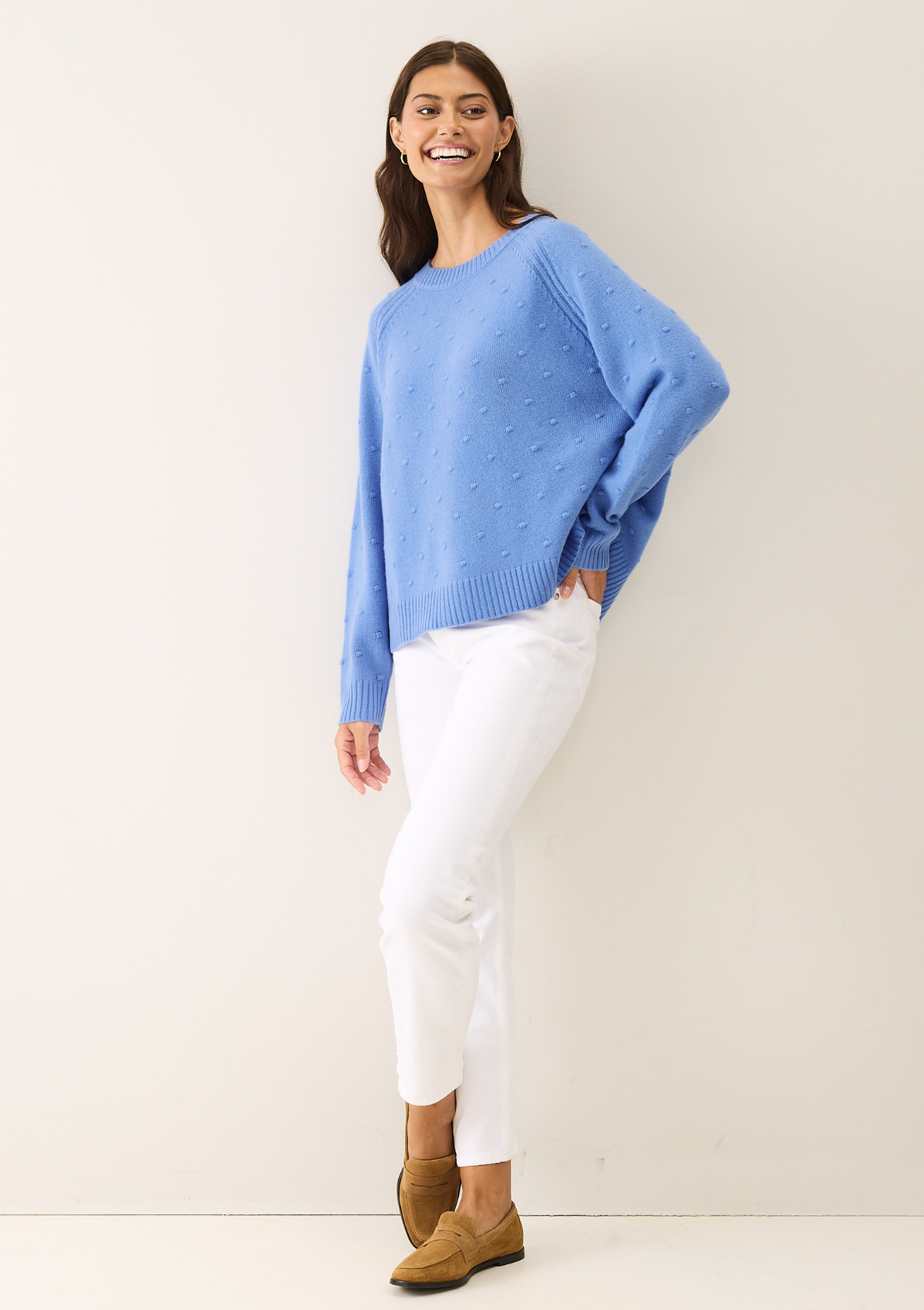 Bobble Sweater in Cornflower Blue