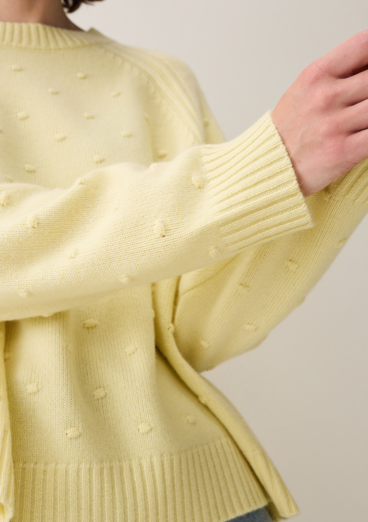 Bobble Sweater in Lemonade Yellow
