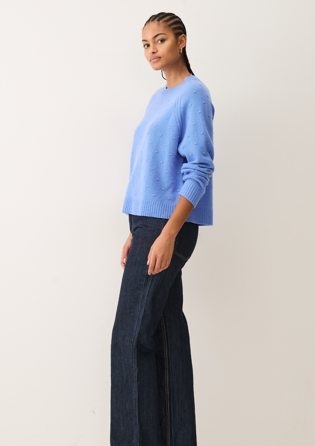 Bobble Sweater in Cornflower Blue