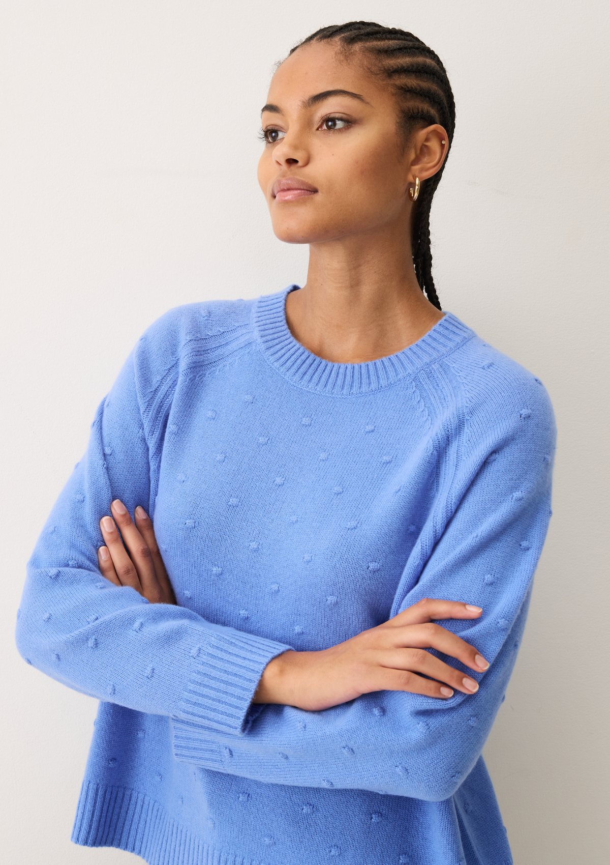 Bobble Sweater in Cornflower Blue