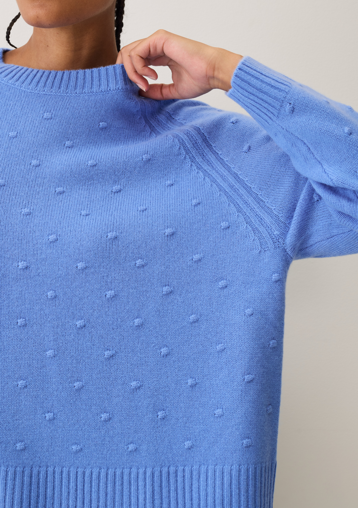 Bobble Sweater in Cornflower Blue