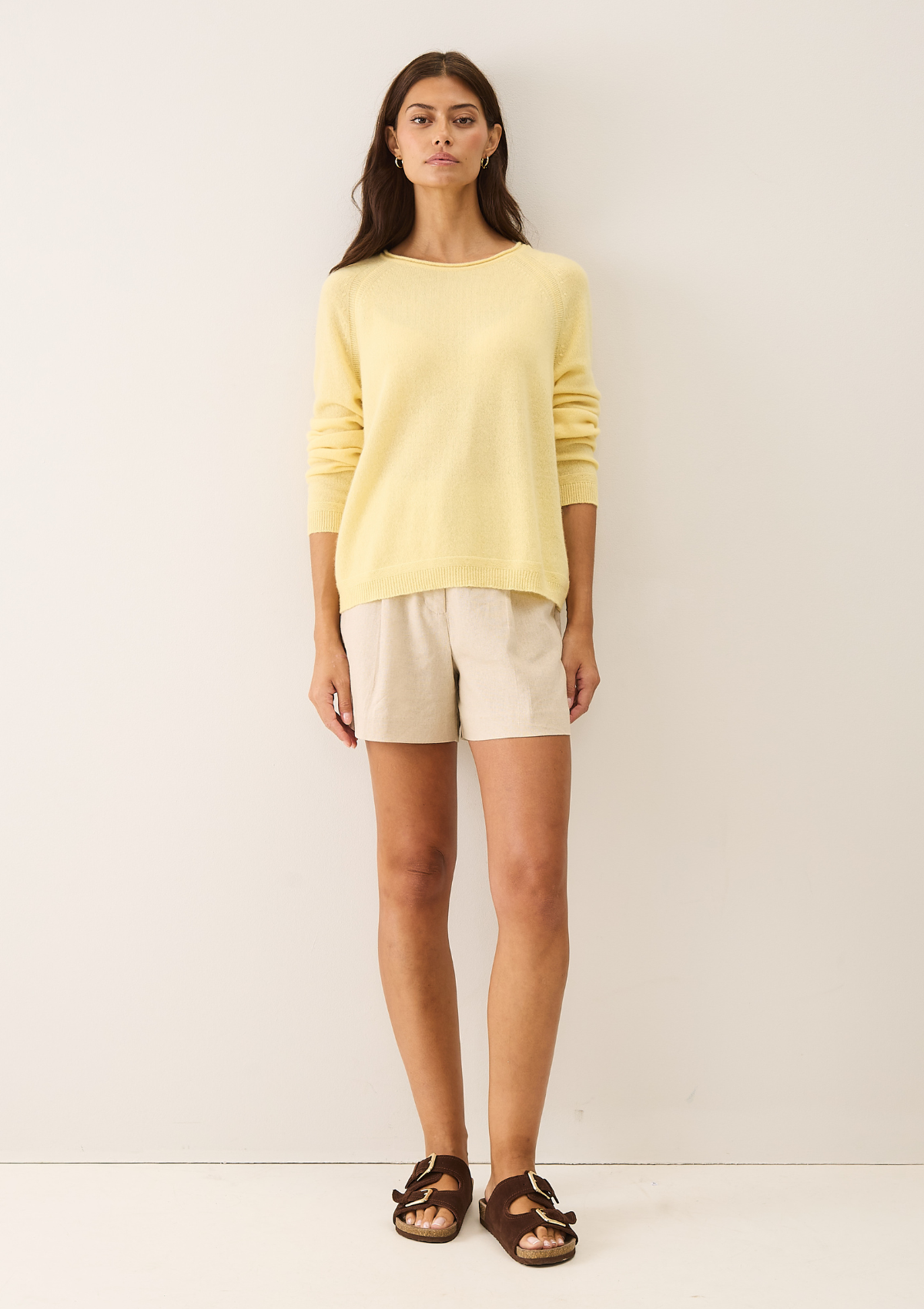 Featherweight sweater in Glow Yellow