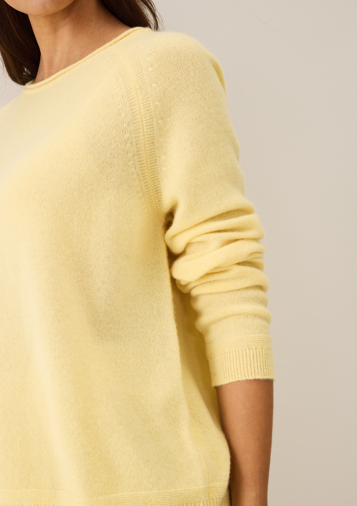 Featherweight sweater in Glow Yellow