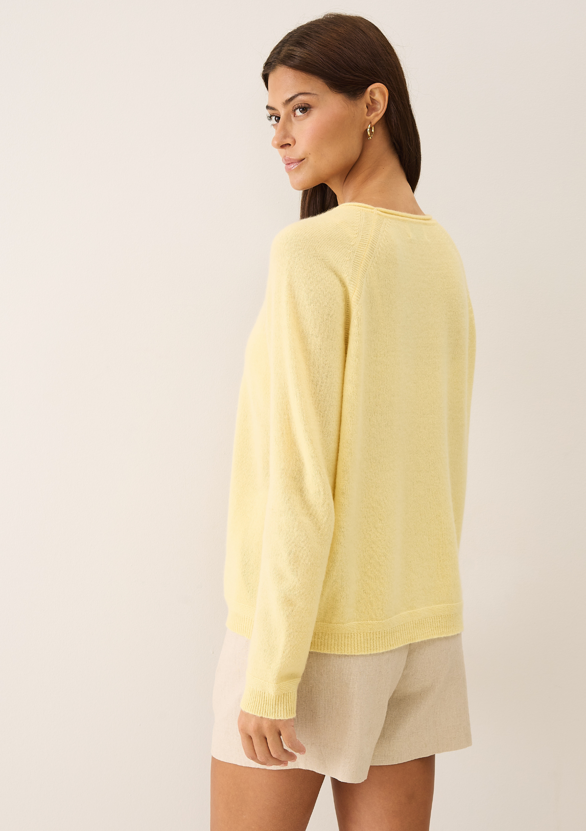 Featherweight sweater in Glow Yellow
