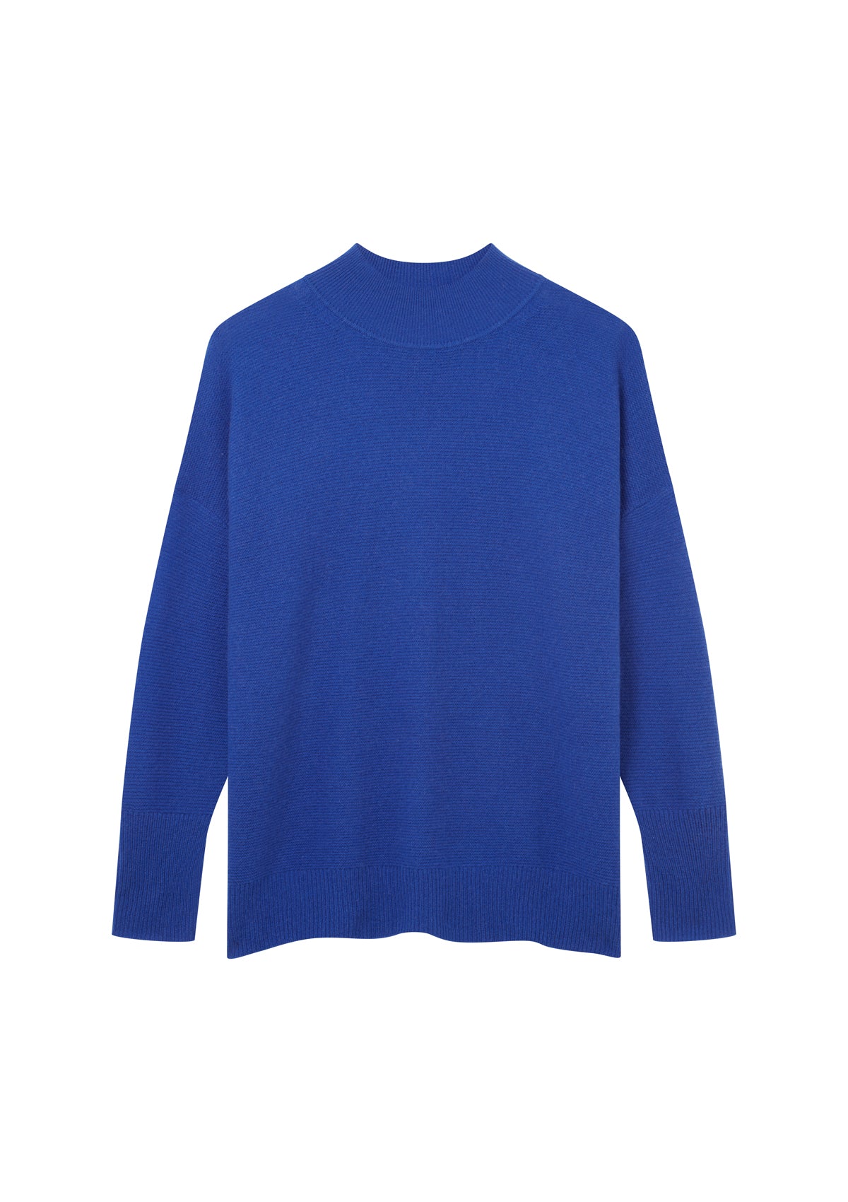 Cashmere Links Links Turtle Neck Sweater in Lapis Blue