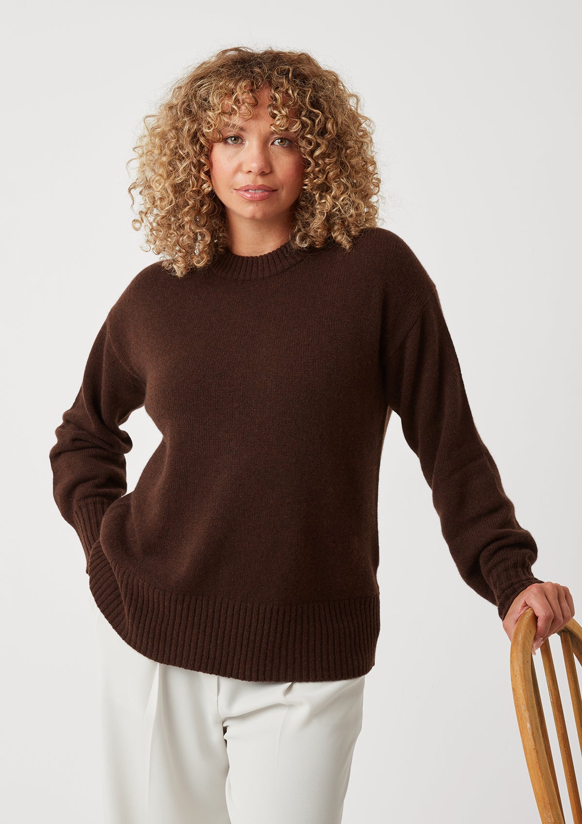 The Ultimate Luxe Crew in Americano Brown