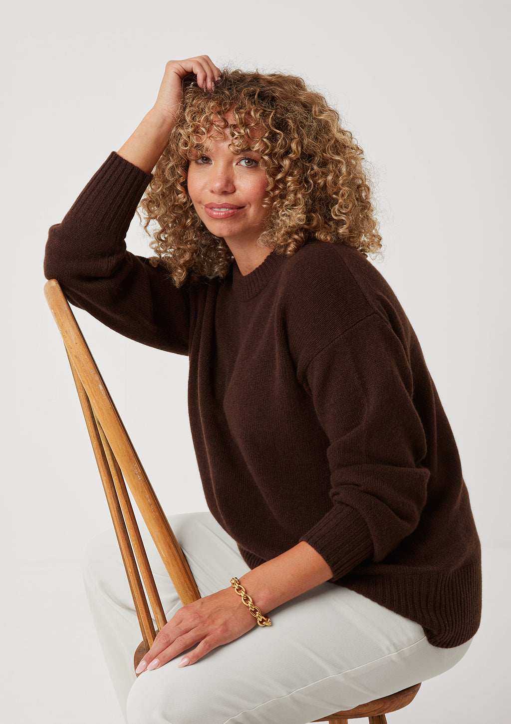 The Ultimate Luxe Crew in Americano Brown