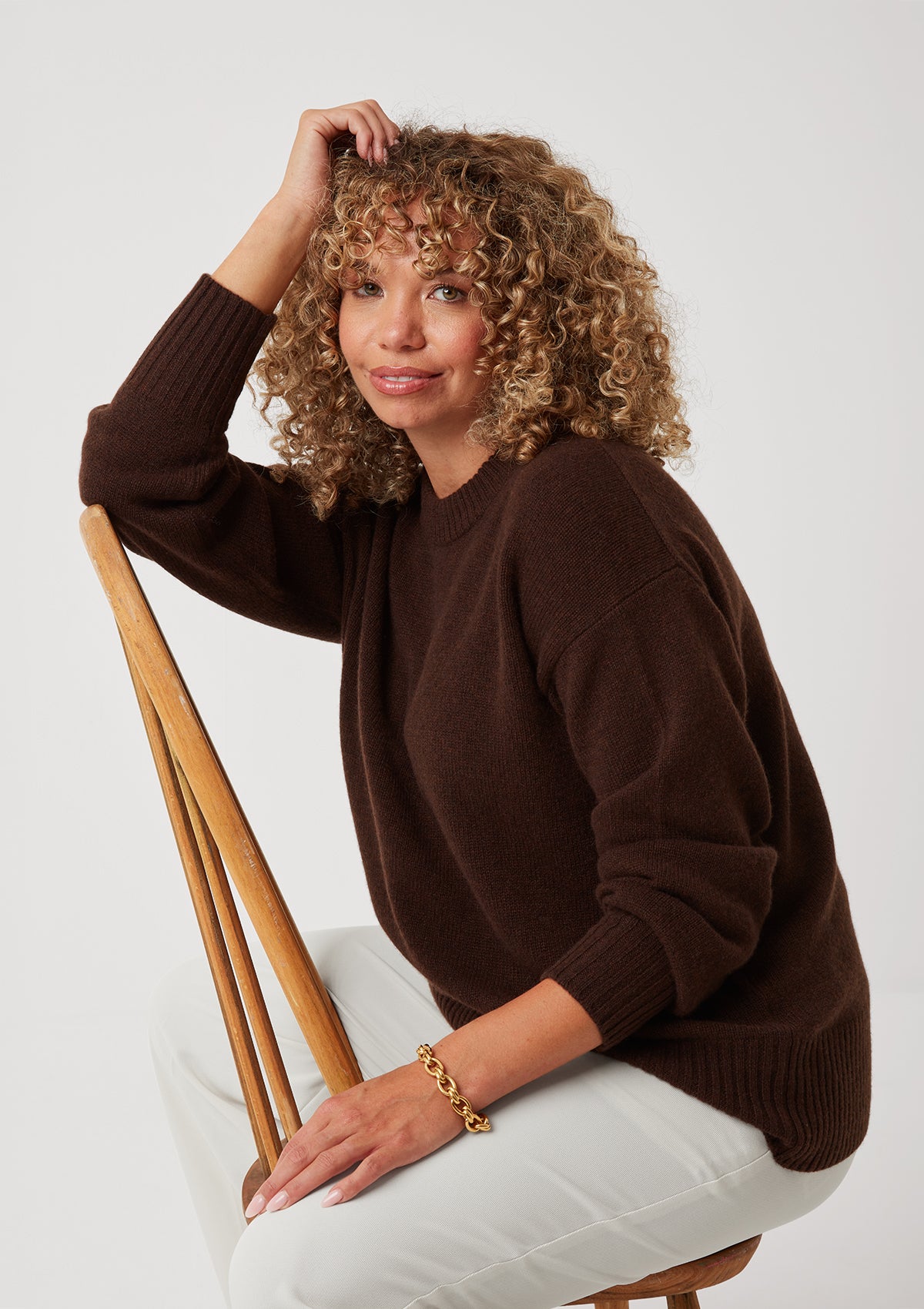 The Ultimate Luxe Crew in Americano Brown