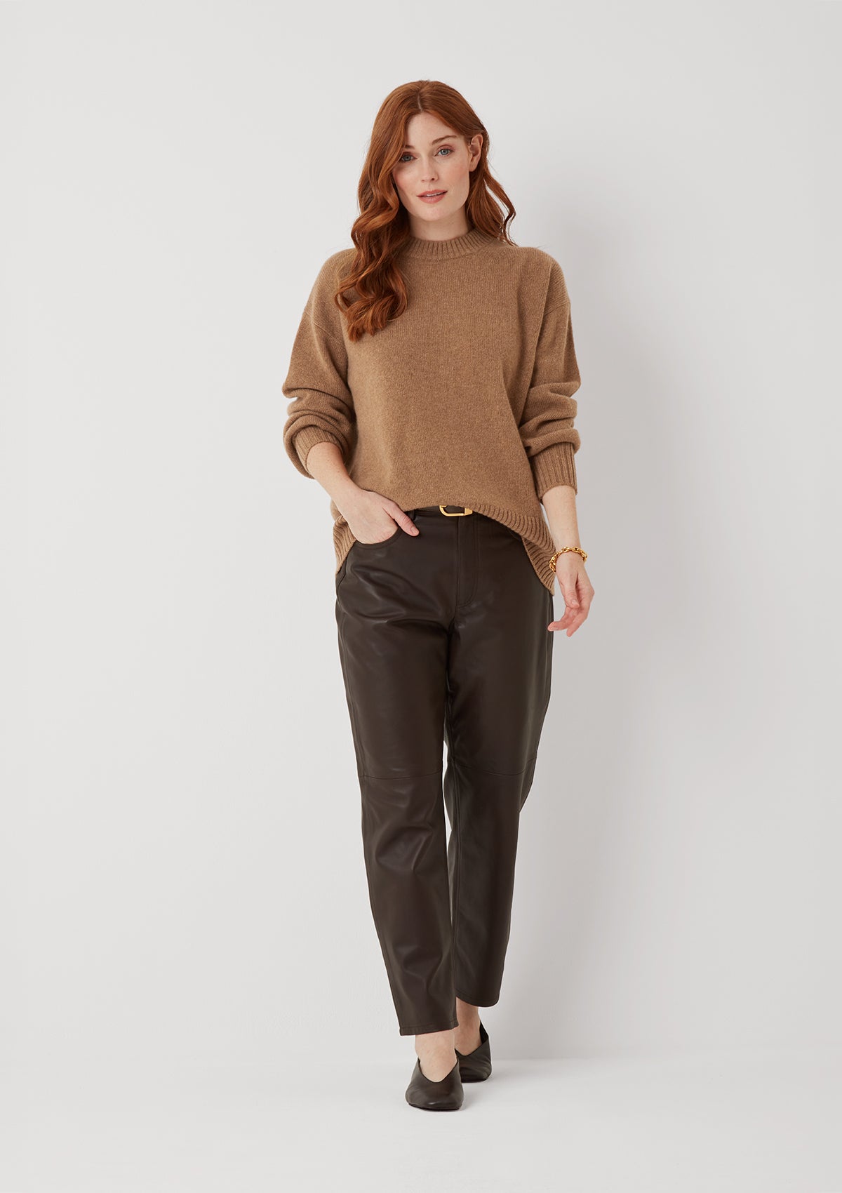 The Ultimate Luxe Crew in Harvest Brown