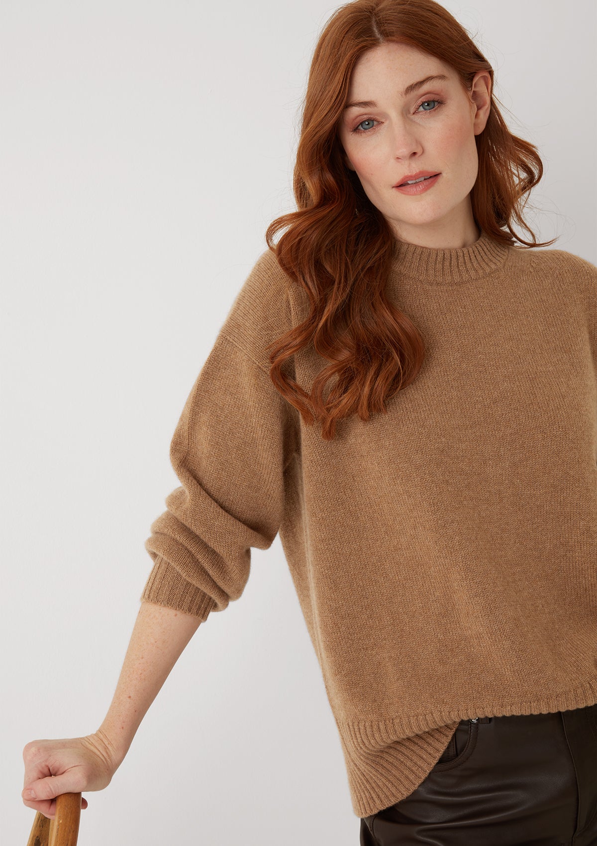 The Ultimate Luxe Crew in Harvest Brown