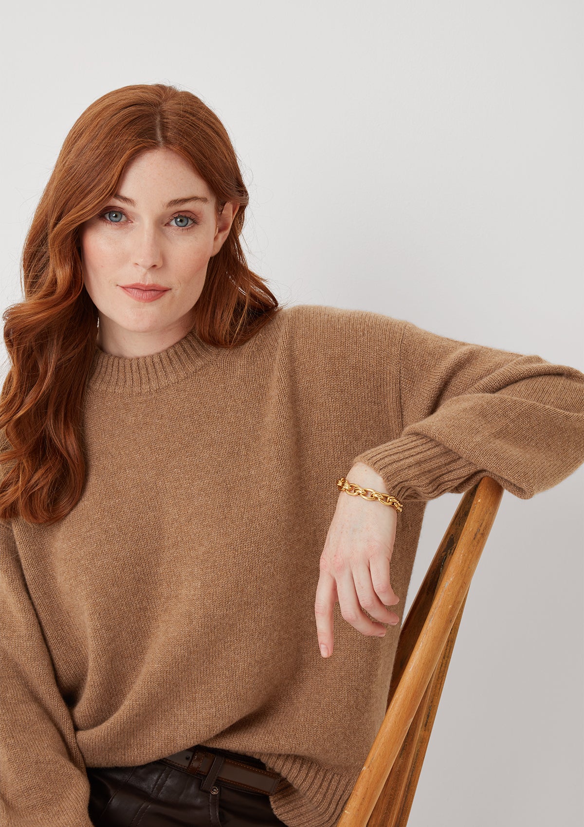 The Ultimate Luxe Crew in Harvest Brown