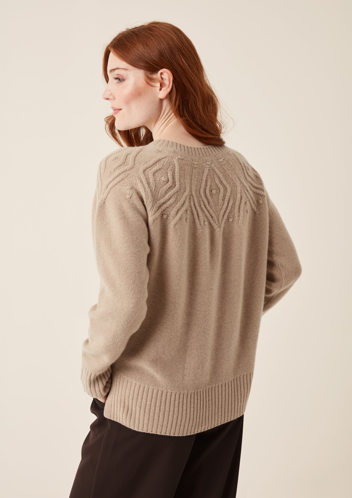 Cable Yoke Sweater in Chanterelle