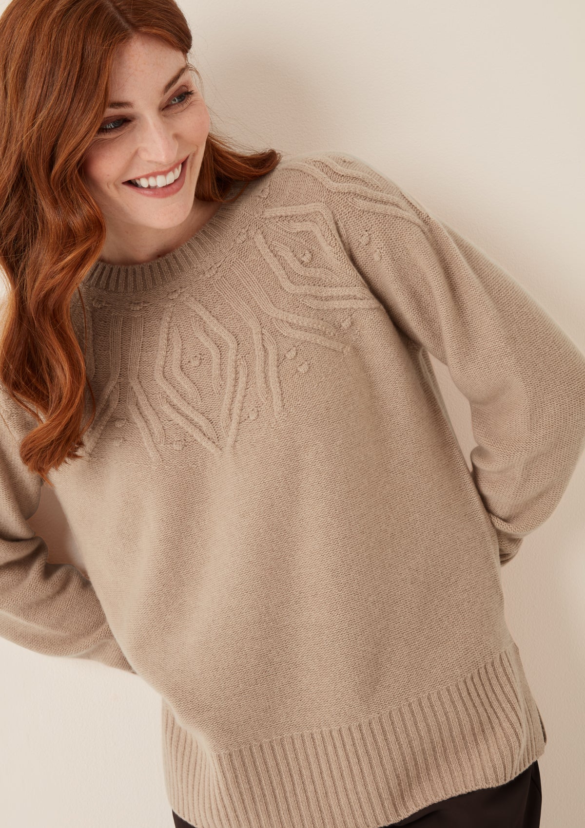 Cable Yoke Sweater in Chanterelle